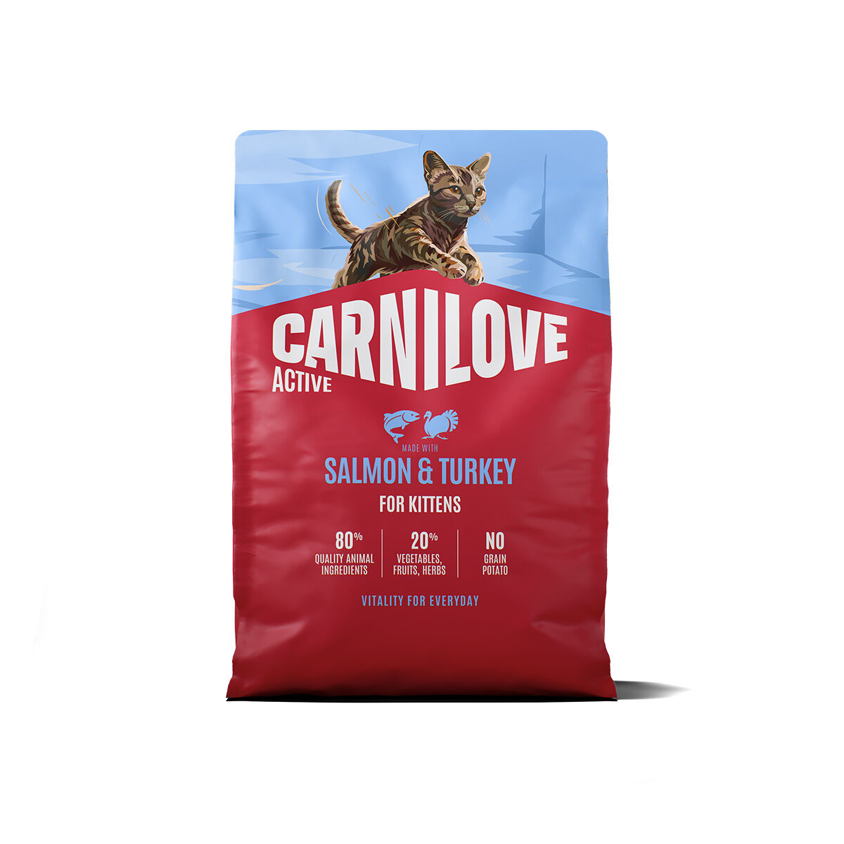 CARNILOVE ACTIVE cat dry made with salmon & turkey for kittens