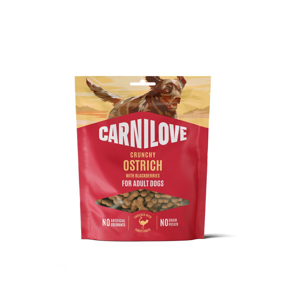 CARNILOVE Dog CRUNCHY Snack Ostrich with Blackberries 200 g
