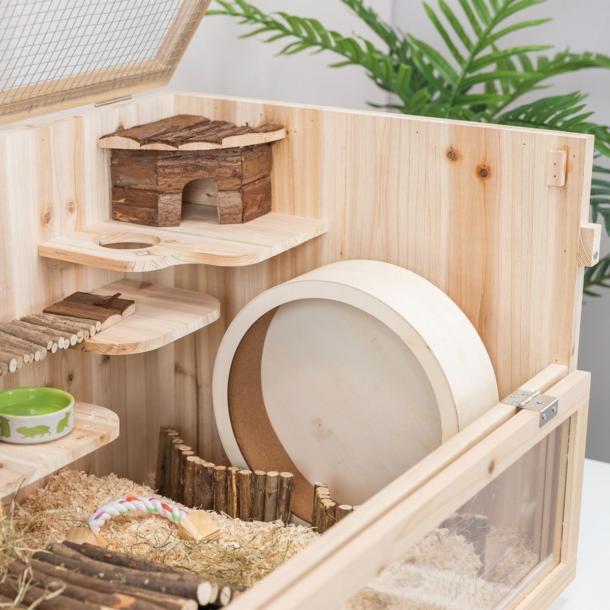 Jyrsijän puinen häkki Trixie