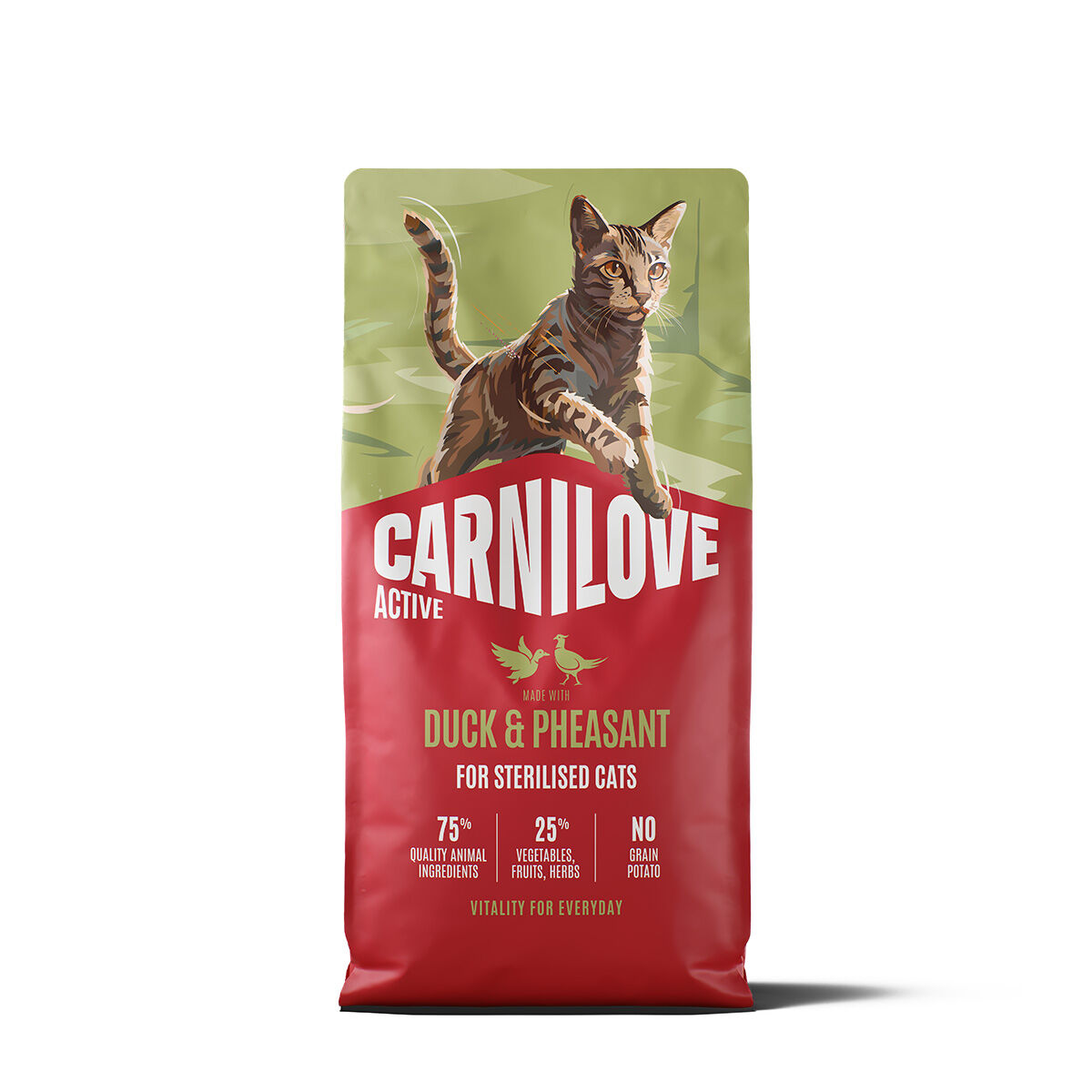 CARNILOVE ACTIVE cat dry made with duck & pheasant for sterilised adult all breeds