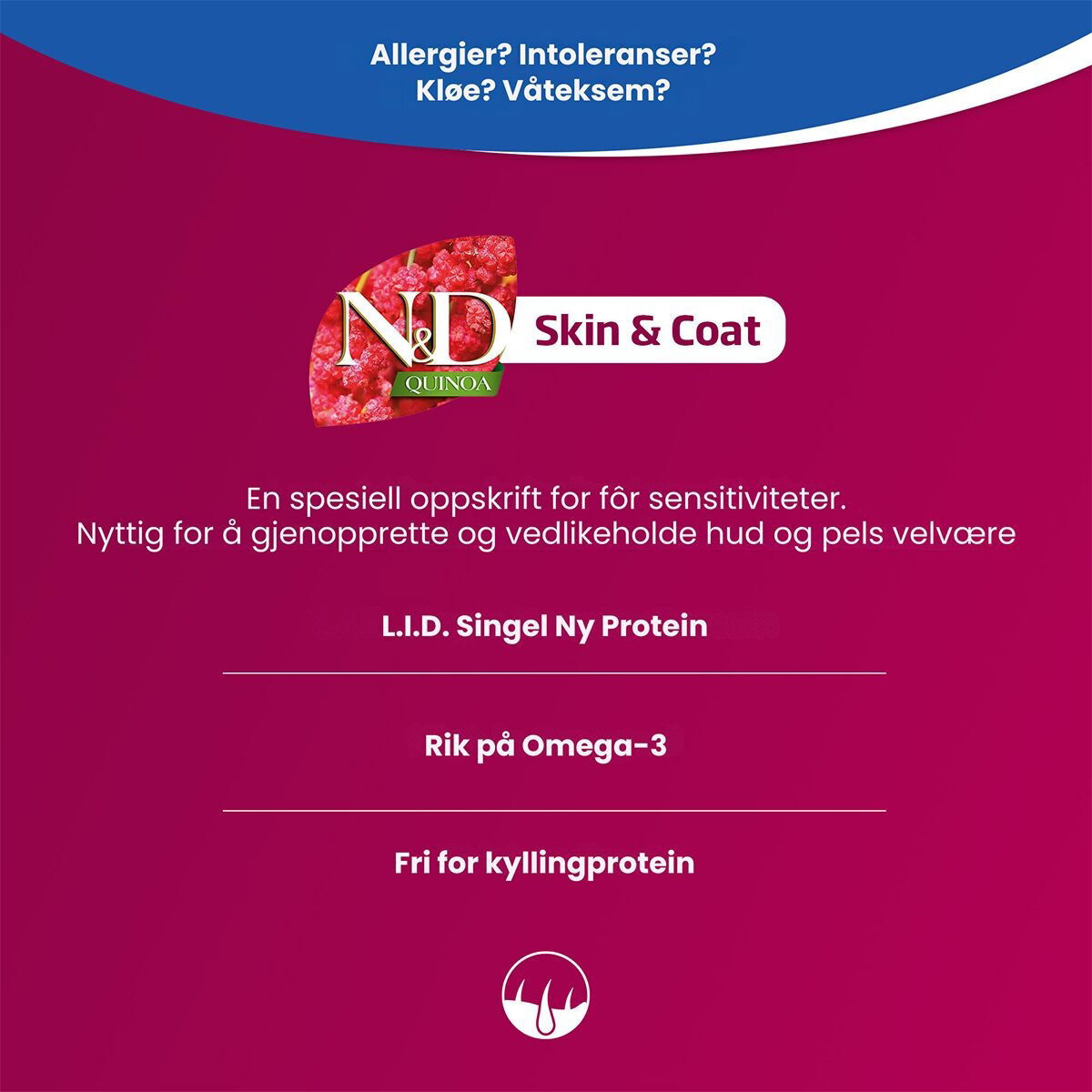 N&D Quinoa Dog Skin&Coat Venison 2,5kg