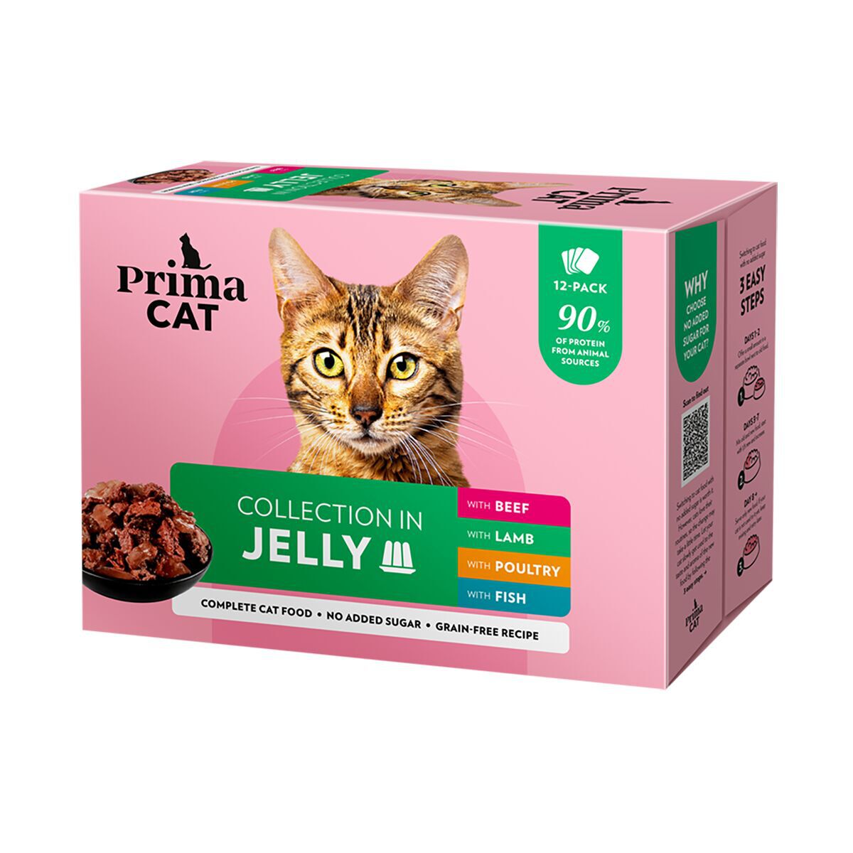 PrimaCat Classic Multipack i Jelly 12x85 g - Våtfôr til katt