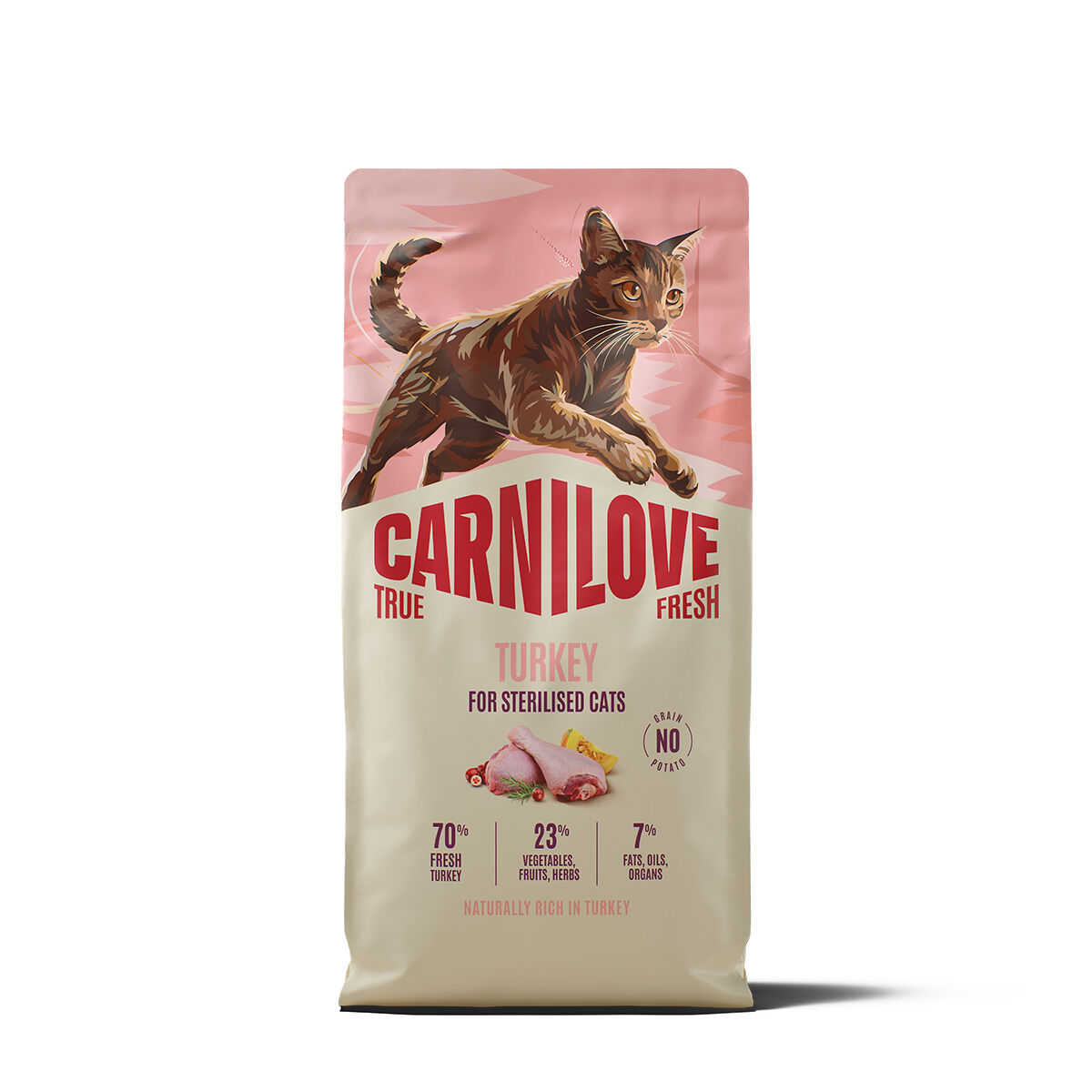 CARNILOVE TRUE FRESH cat dry turkey for sterilised adult all breeds