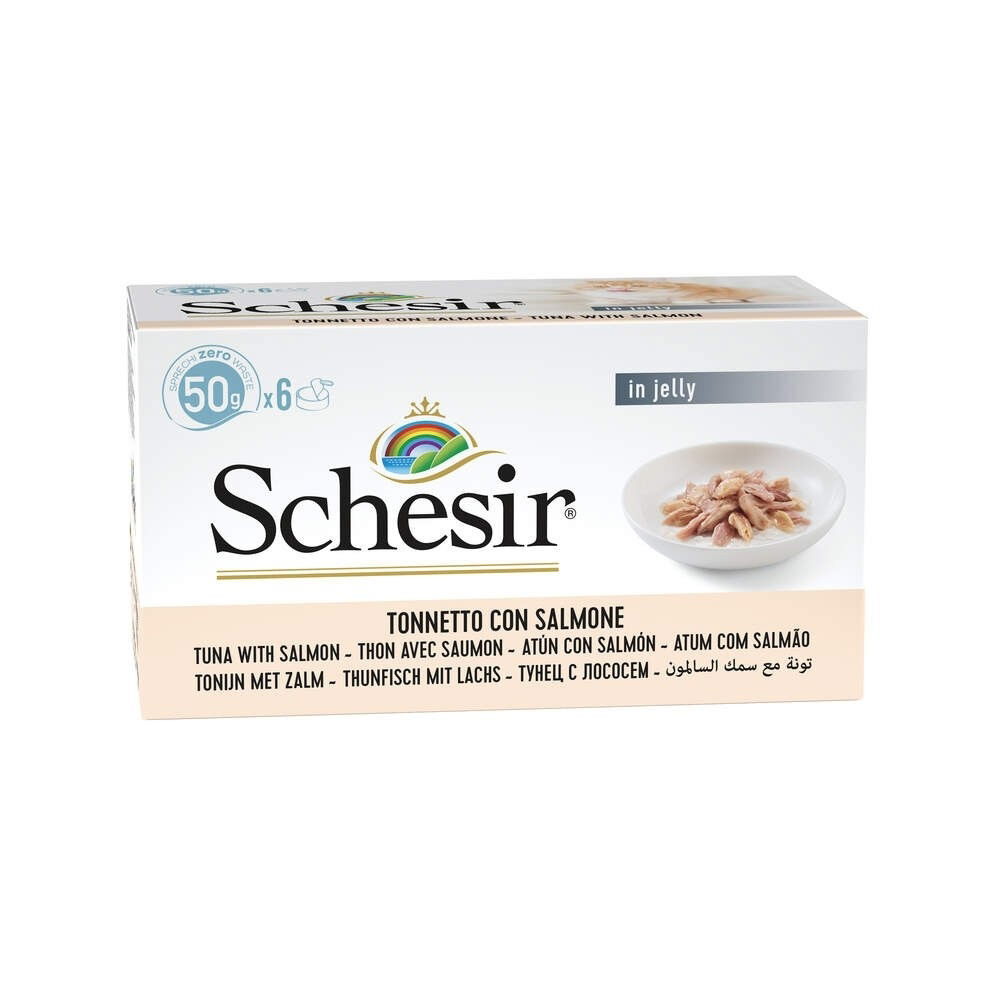 Schesir Blue Deluxe Tuna With Salmon Wholefood/Jelly Multipack 6x50 g
