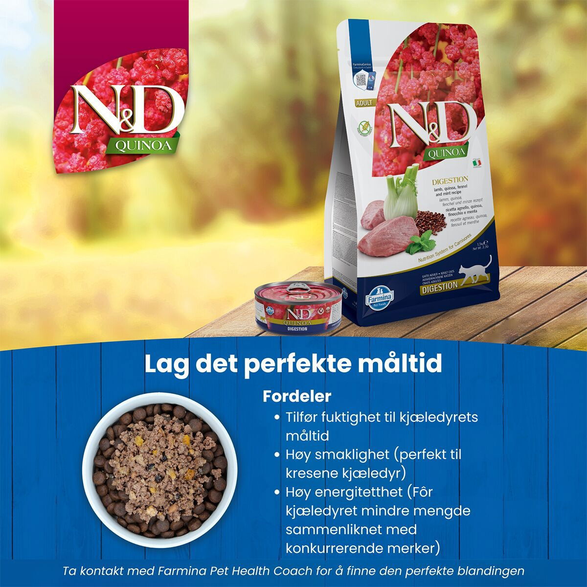 N&D Quinoa Cat Digestion Lamb 1,5kg
