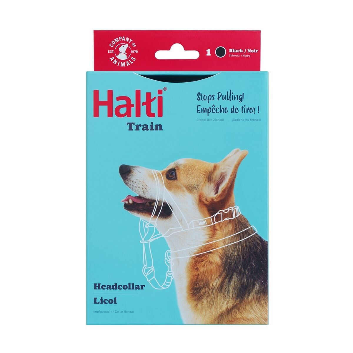Halti Dressursele Svart 1 - Snutegrime hund