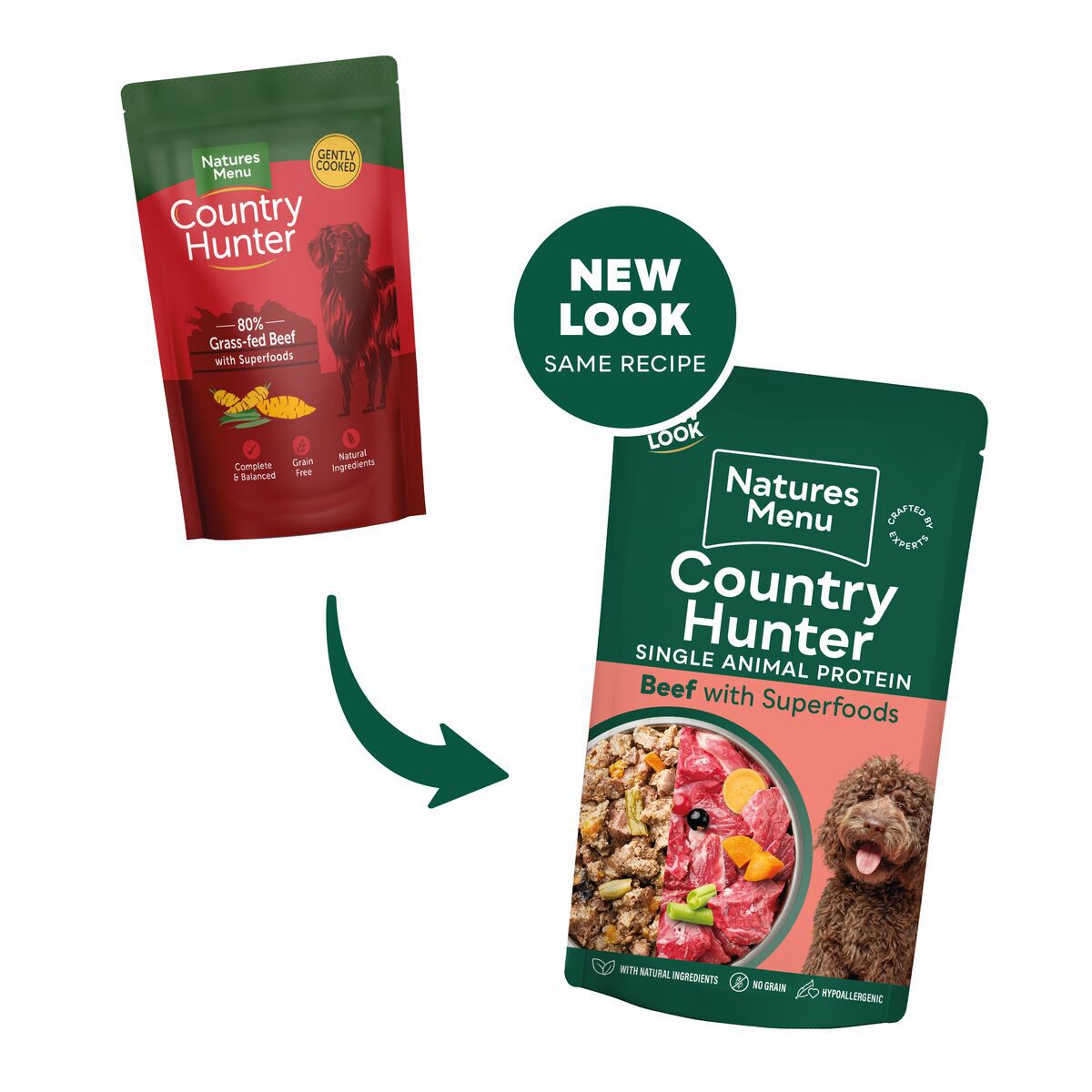 Natures:menu Country Hunter Hund Storfekjøtt 150gr
