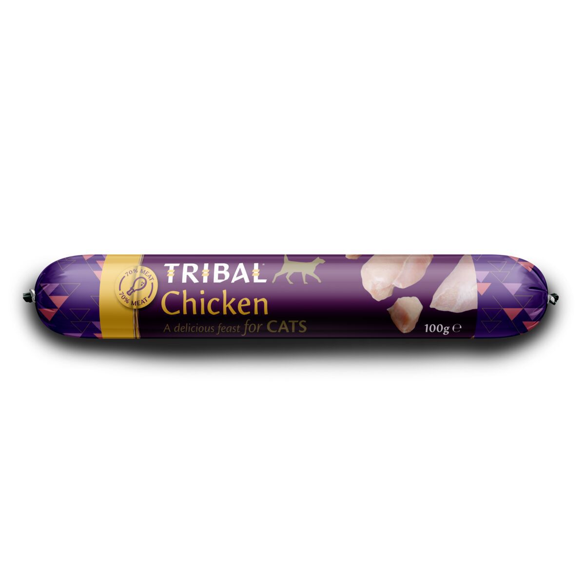 Tribal Cat Chicken Sausage Kattefôr 100 g - Våtfôr til katt
