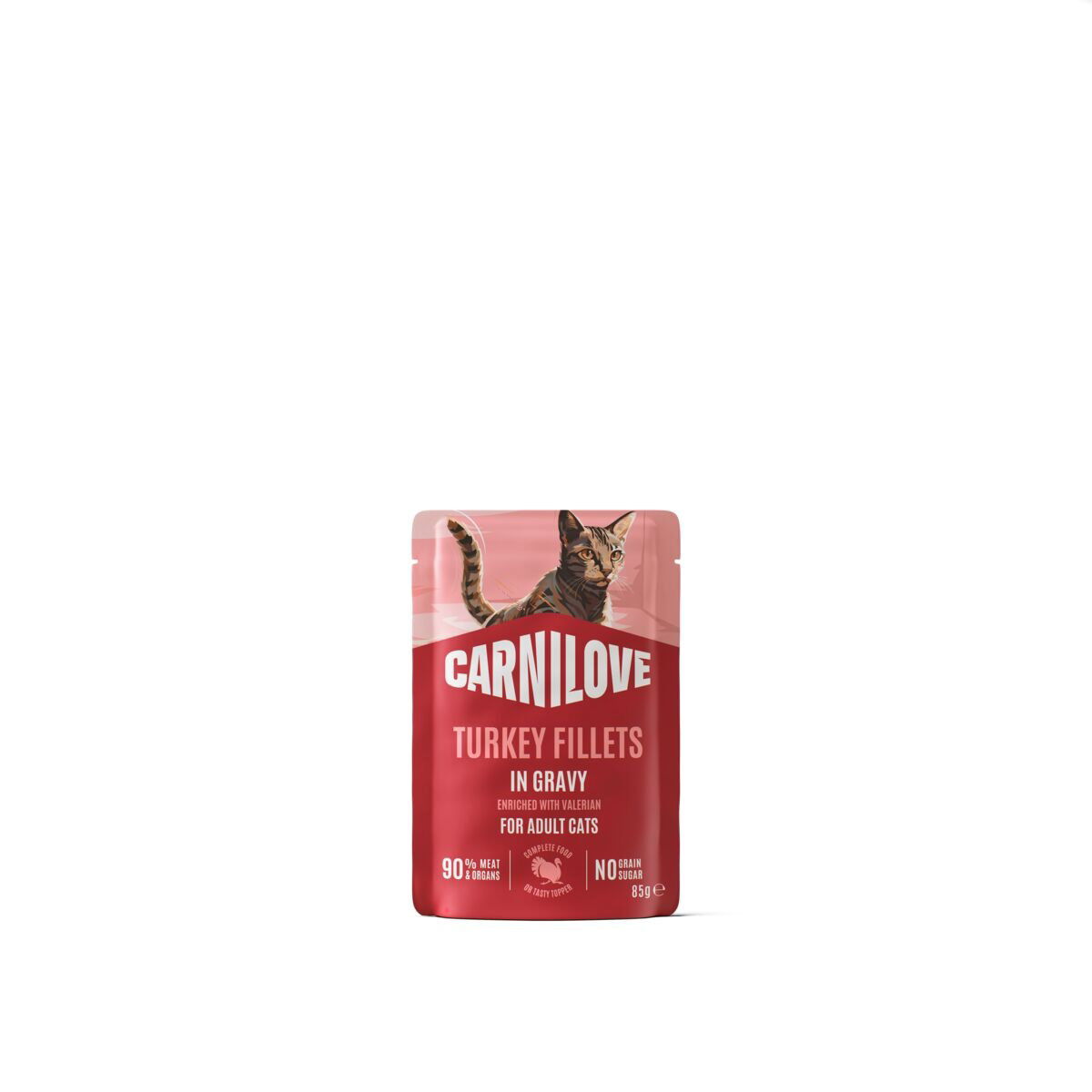 CARNILOVE cat POUCH gravy rich in turkey enriched with valerian