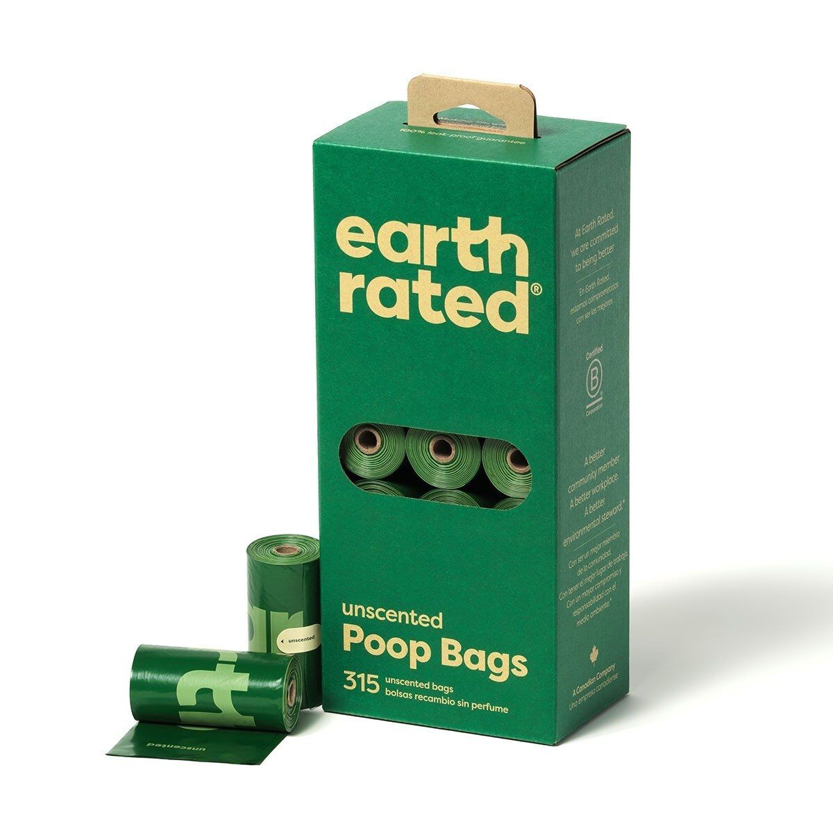Earth Rated Hundeposer Uparfymert 315 bags