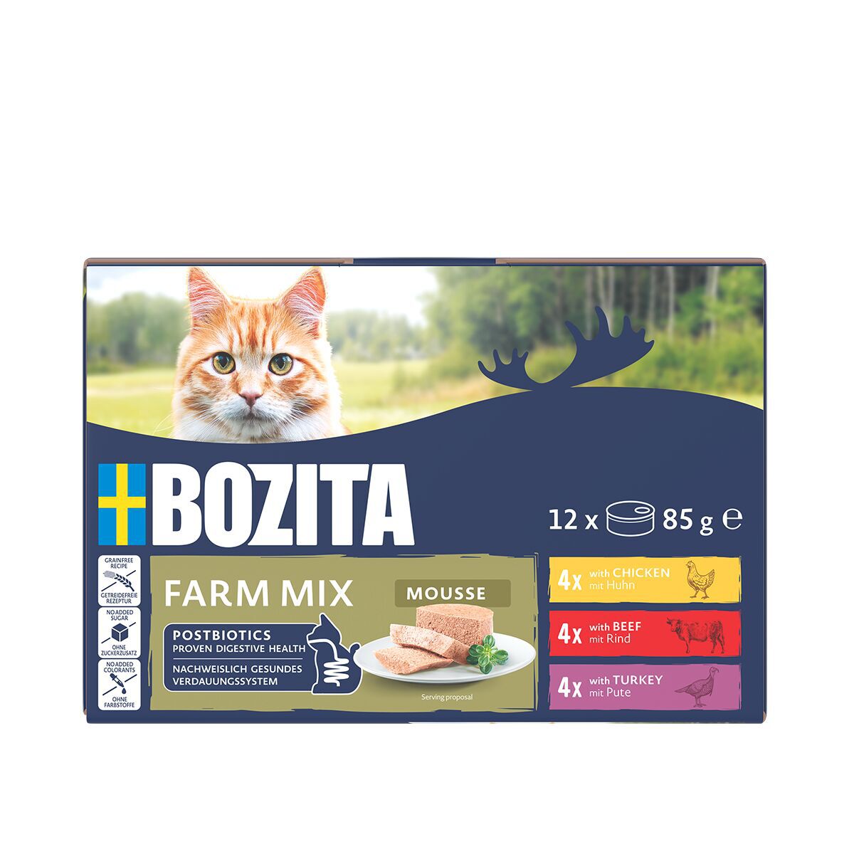 Bozita Mousse Mixed Farm 12x85g