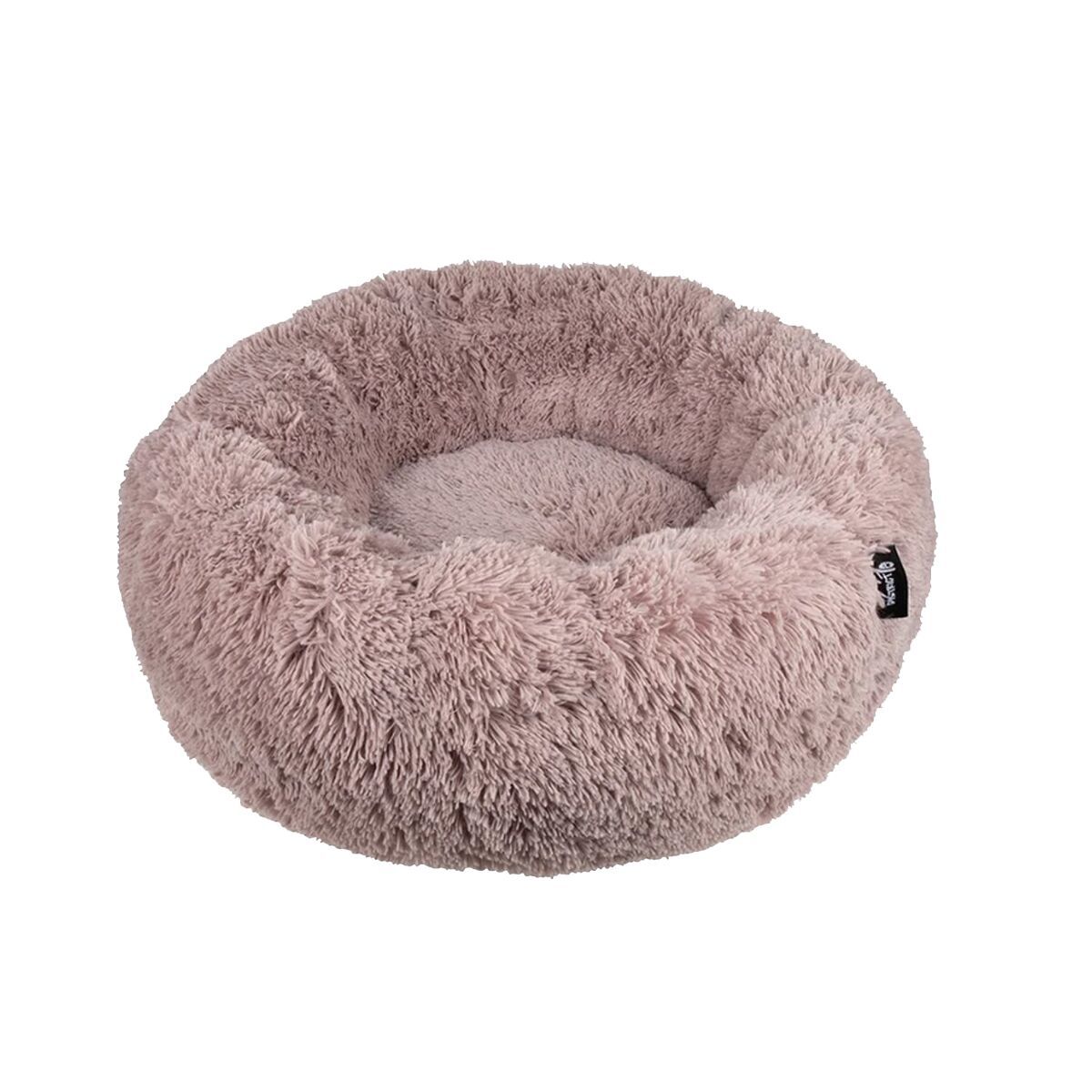 District 70 Fuzz Donut Hundeseng Brun L - Fluffy hundesenger