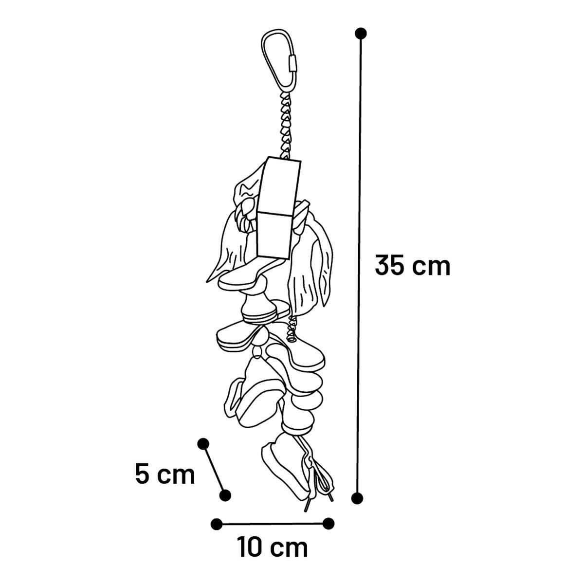 Flamingo Parakeet toy Boko 35cm