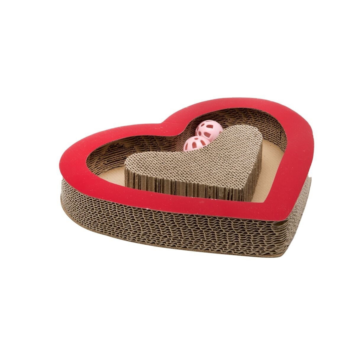 Little&Bigger XOXO heart cardboard scratcher/toy