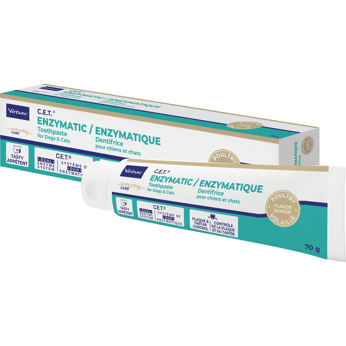 Virbac Enzymtannkrem for Hund & Katt 70 g - Hundetannbørste & hundetannkrem