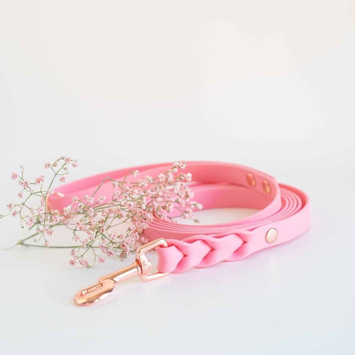 Tyylivoitto Braid leash, light pink