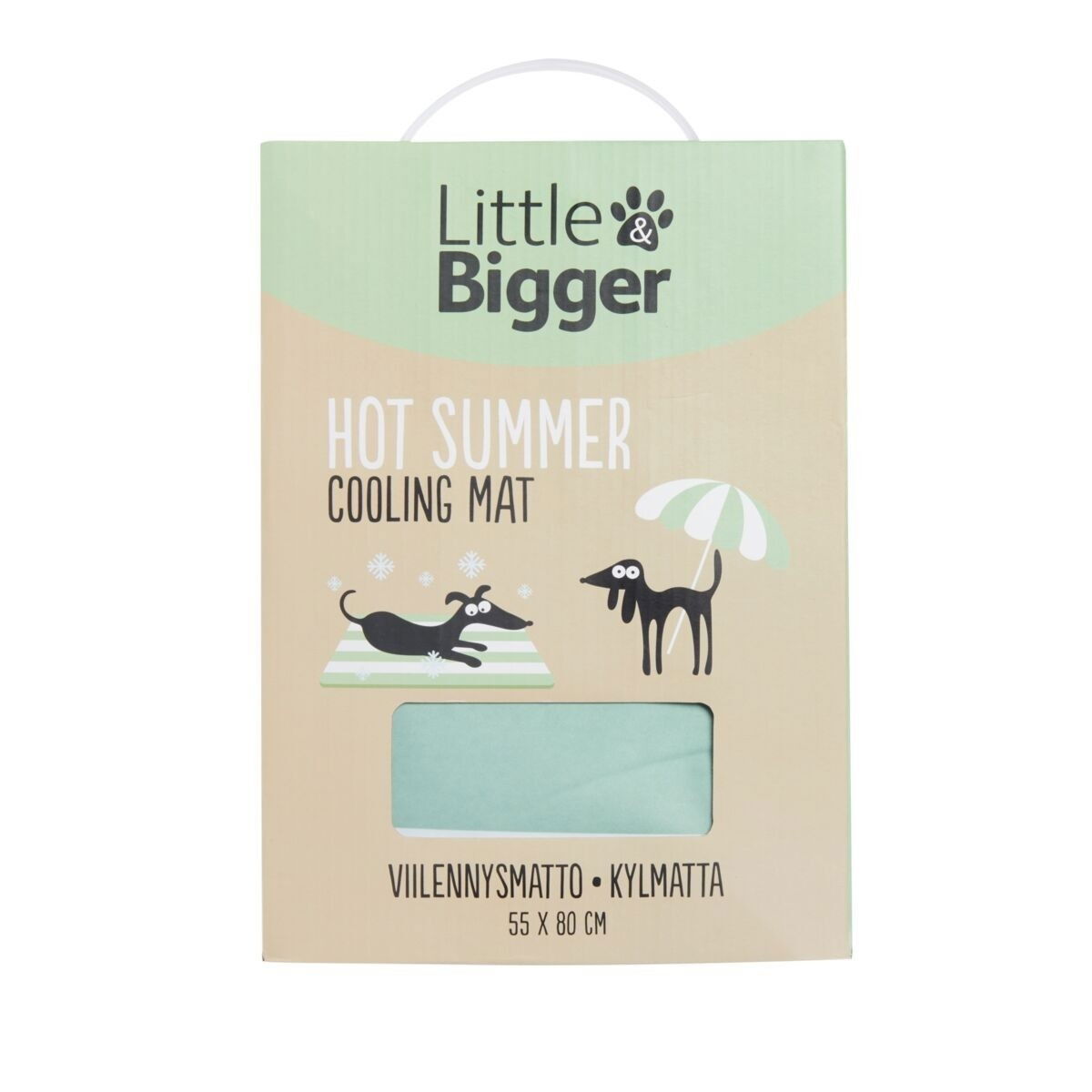 Little&Bigger HotSummer cooling mat stripes green