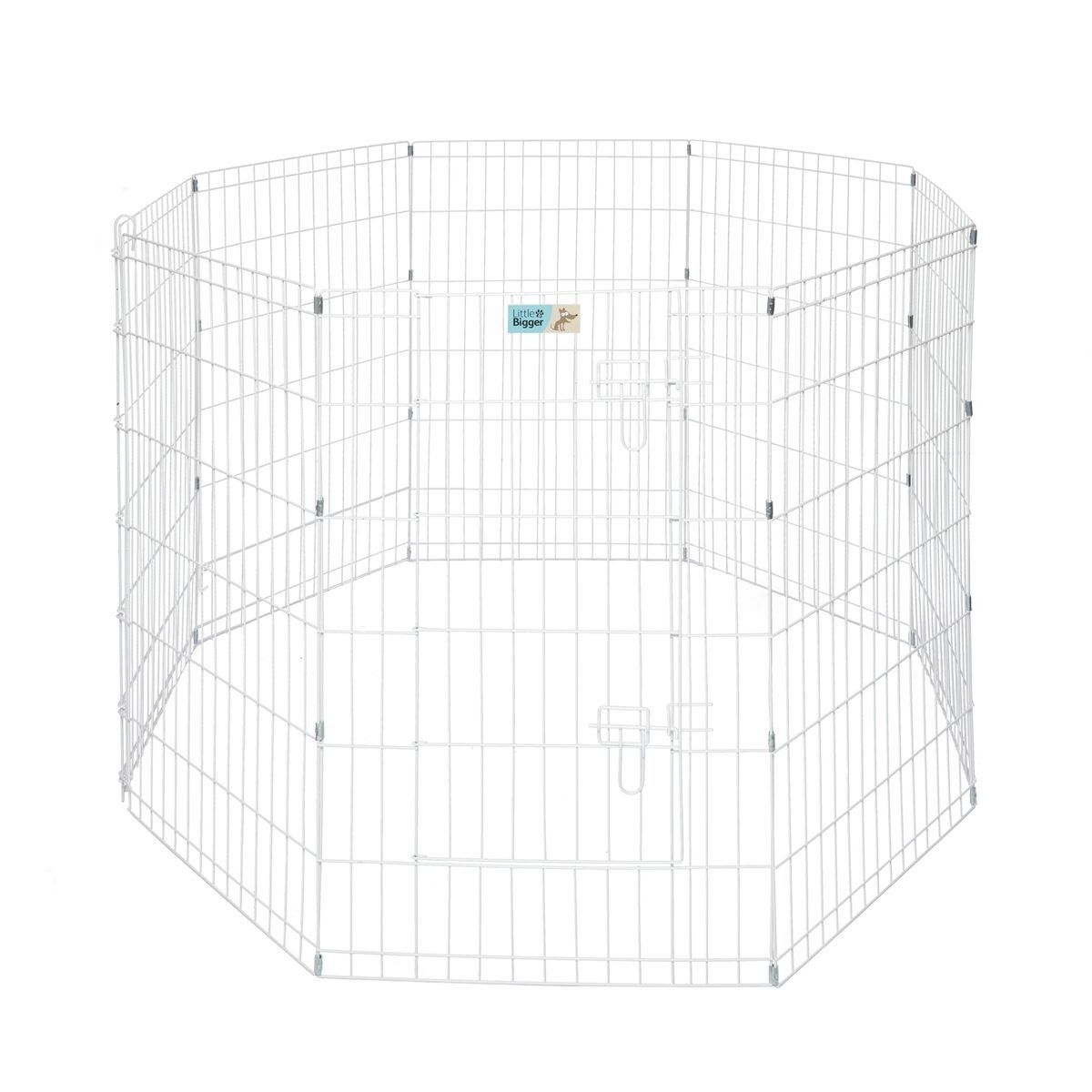 Little&Bigger Easy puppy pen 8 panels white