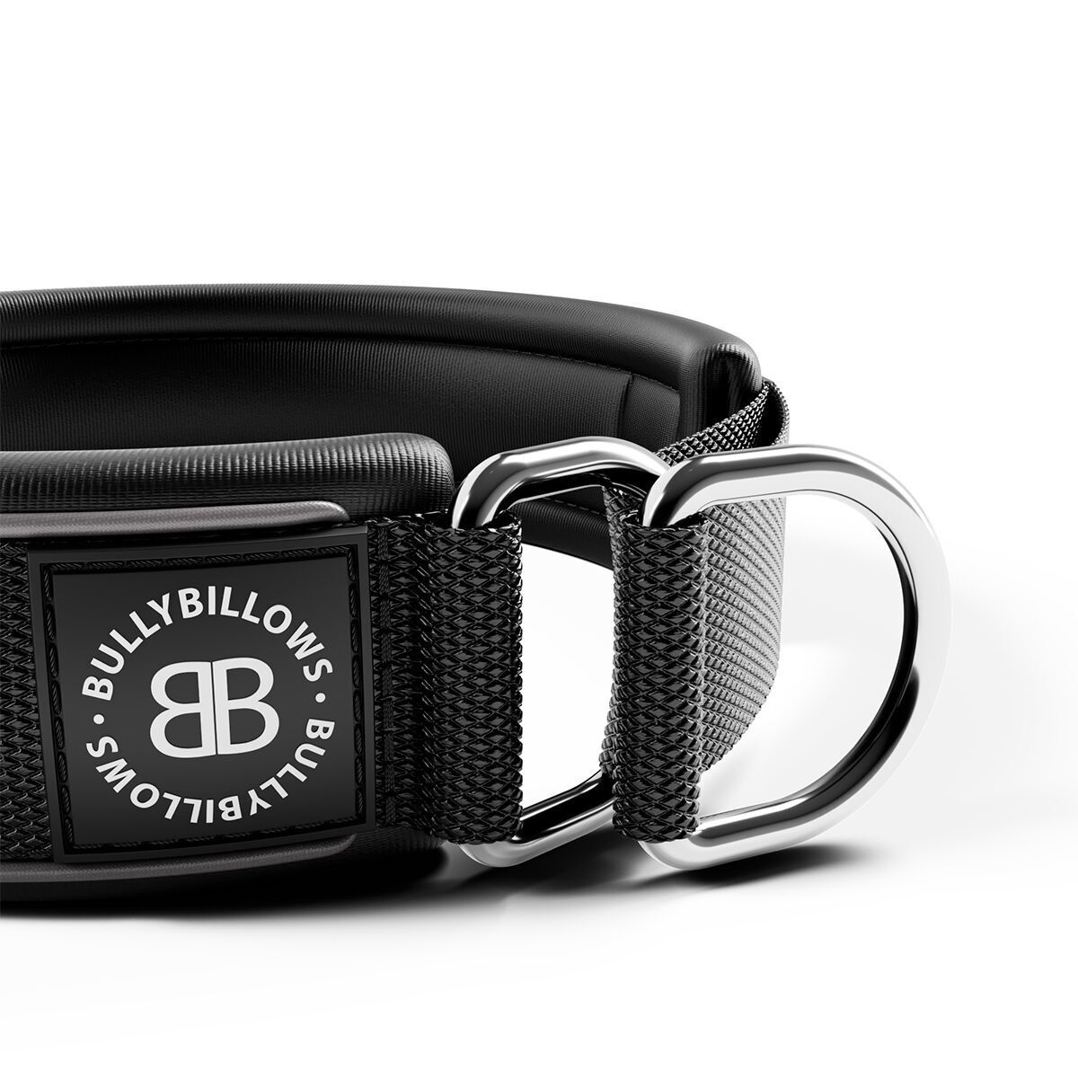 BullyBillows Slip on Collar Reflective 5cm Black