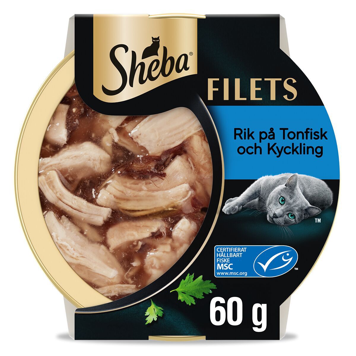 Sheba Kylling och Tunfisk i Saus 60 g - Våtfôr til katt