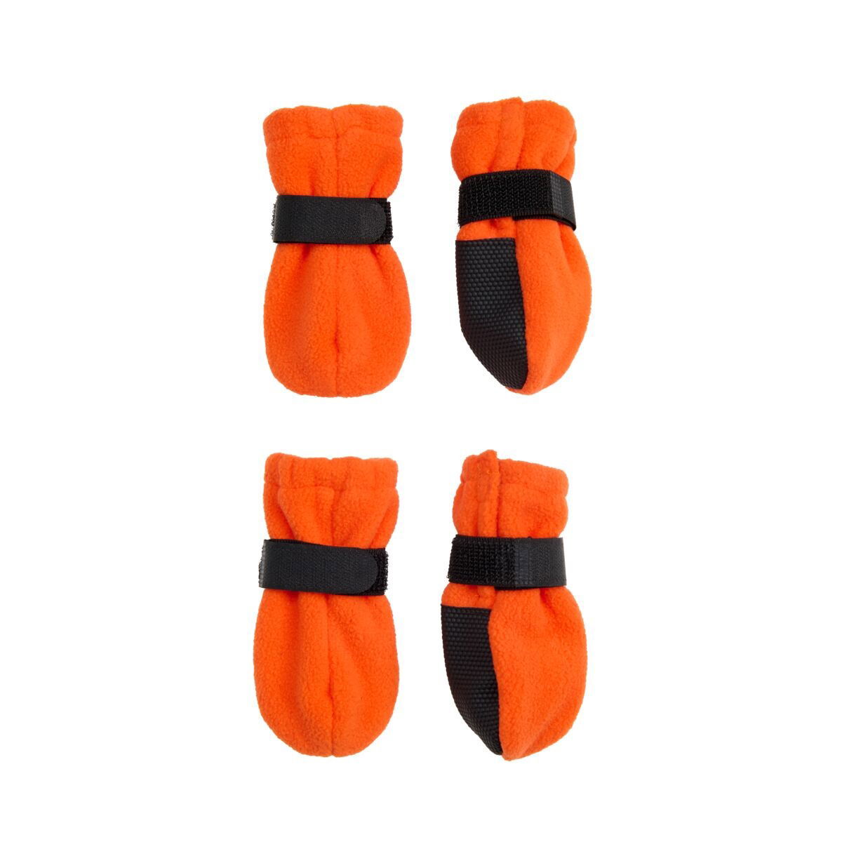 Basic Paws fleece boots short orange 4pcs