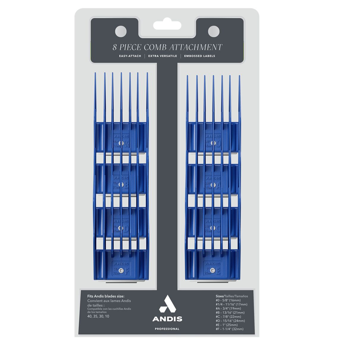 Andis Distanskam 8-pack 1,5-14 mm - Hundeklippere & Tilbehør