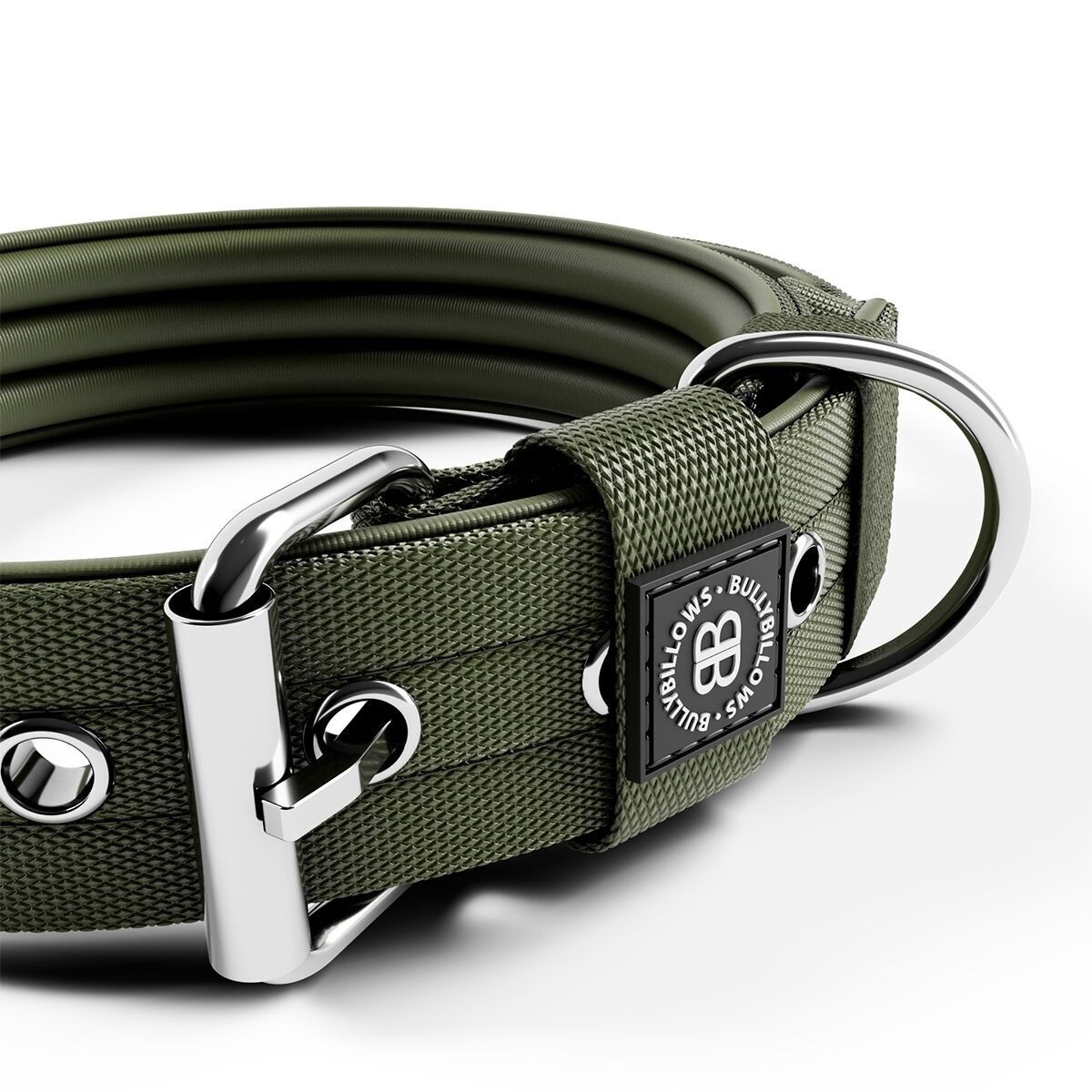 BullyBillows Pin Buckle Collar No Handle 4cm Khaki