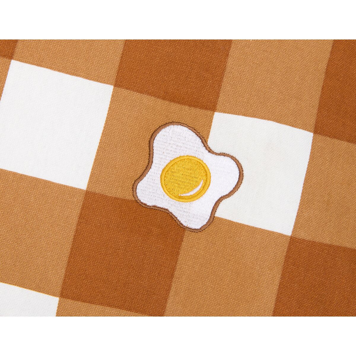 Little&Bigger Breakfast Club mattress gingham brown fried egg