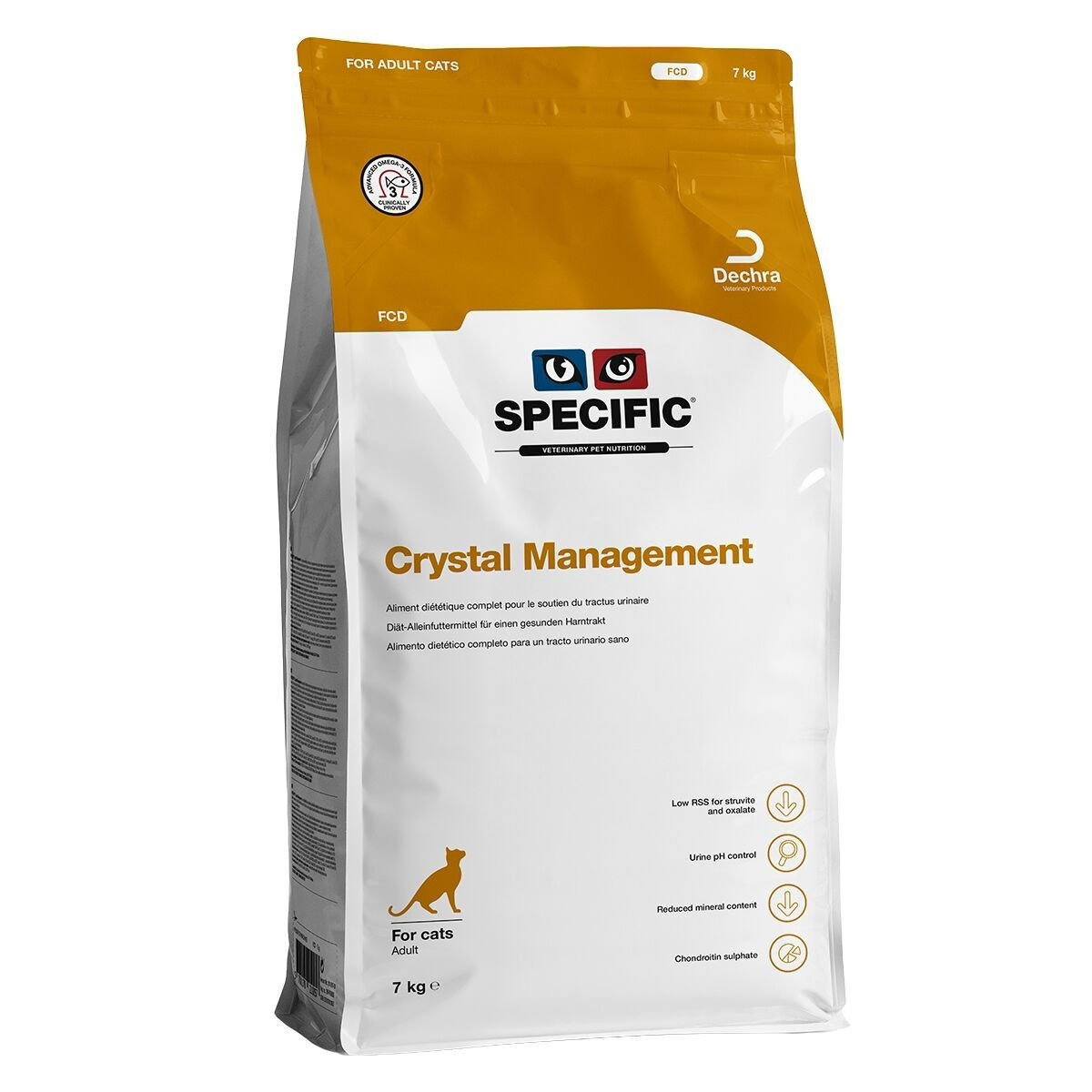Specific Crystal Management FCD 7 kg - Veterinærfôr for urinveisproblemer hos katt