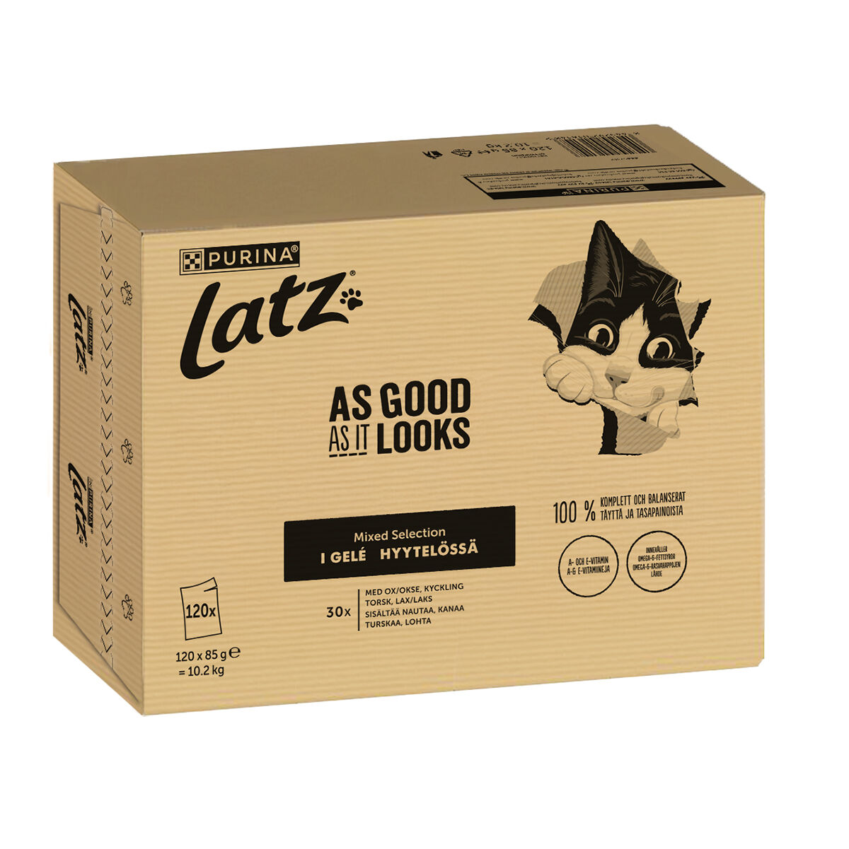 Latz As Good as it Looks Mixed Selection Våtfôr i Gelé til katt 120x85 g - Våtfôr til katt