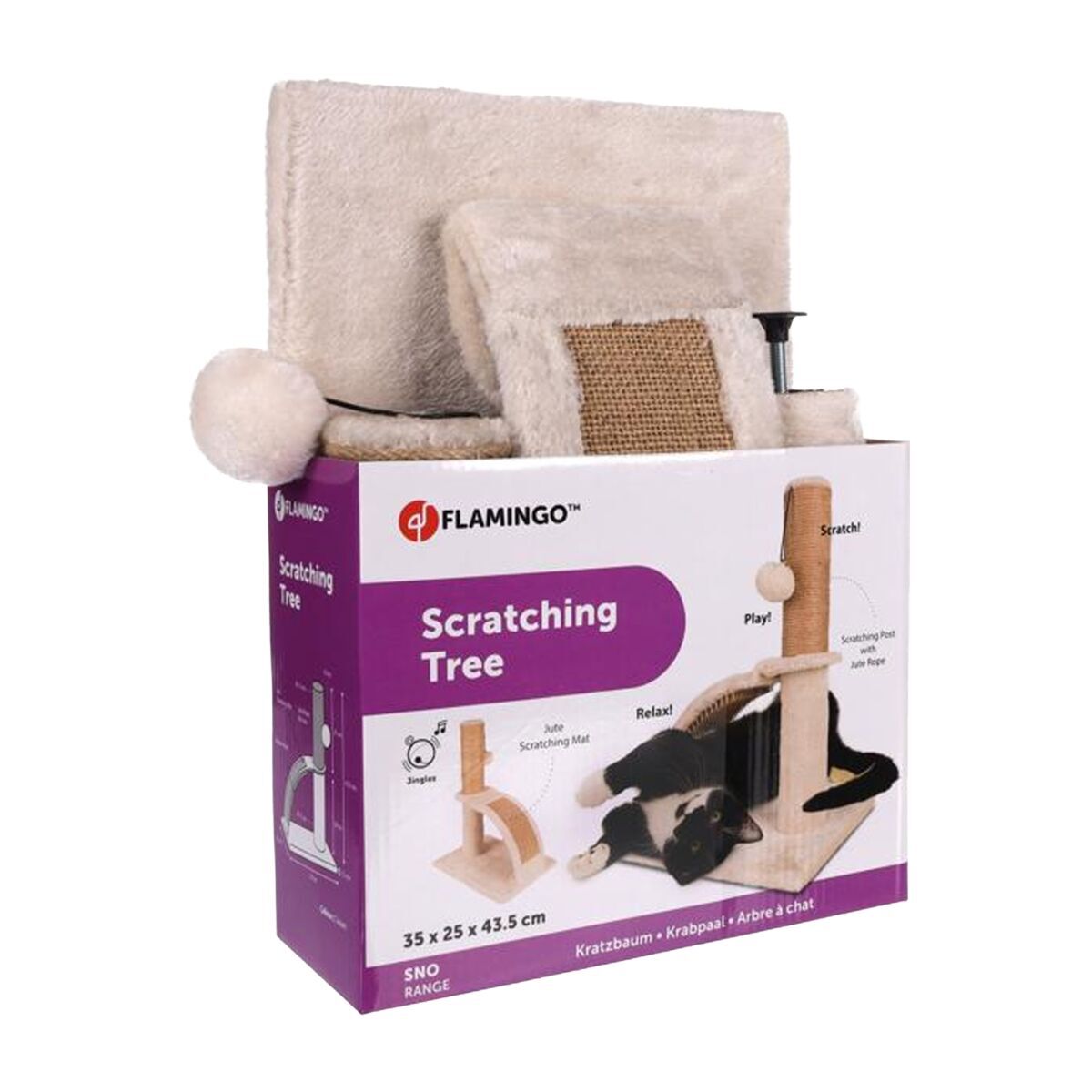 Flamingo Scratching tree Tessa Cream & Natural