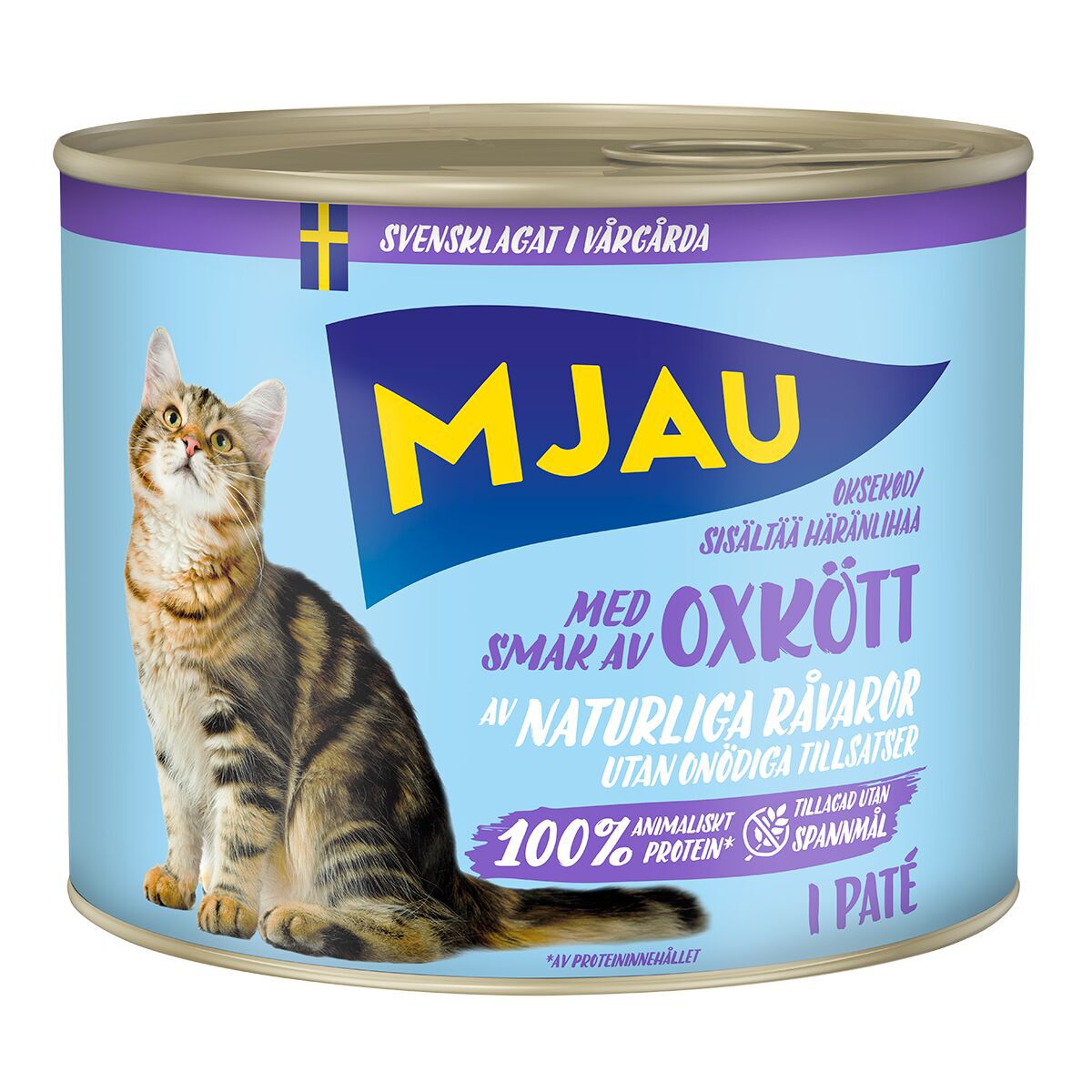 Mjau Paté med oksekjøtt 635 g - Våtfôr til katt