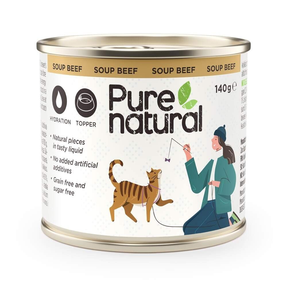 Purenatural Cat Soup Beef 140g