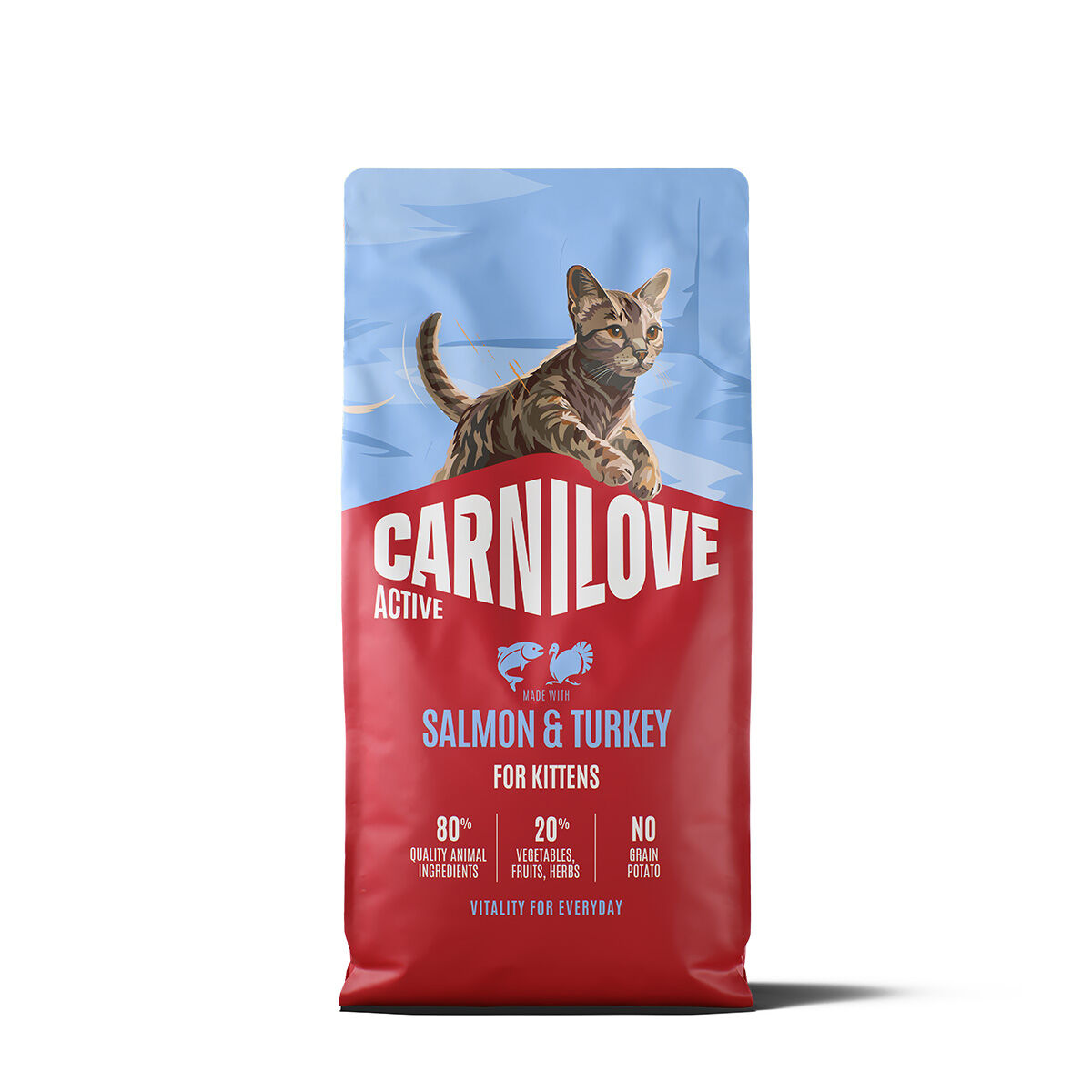 CARNILOVE ACTIVE cat dry made with salmon & turkey for kittens