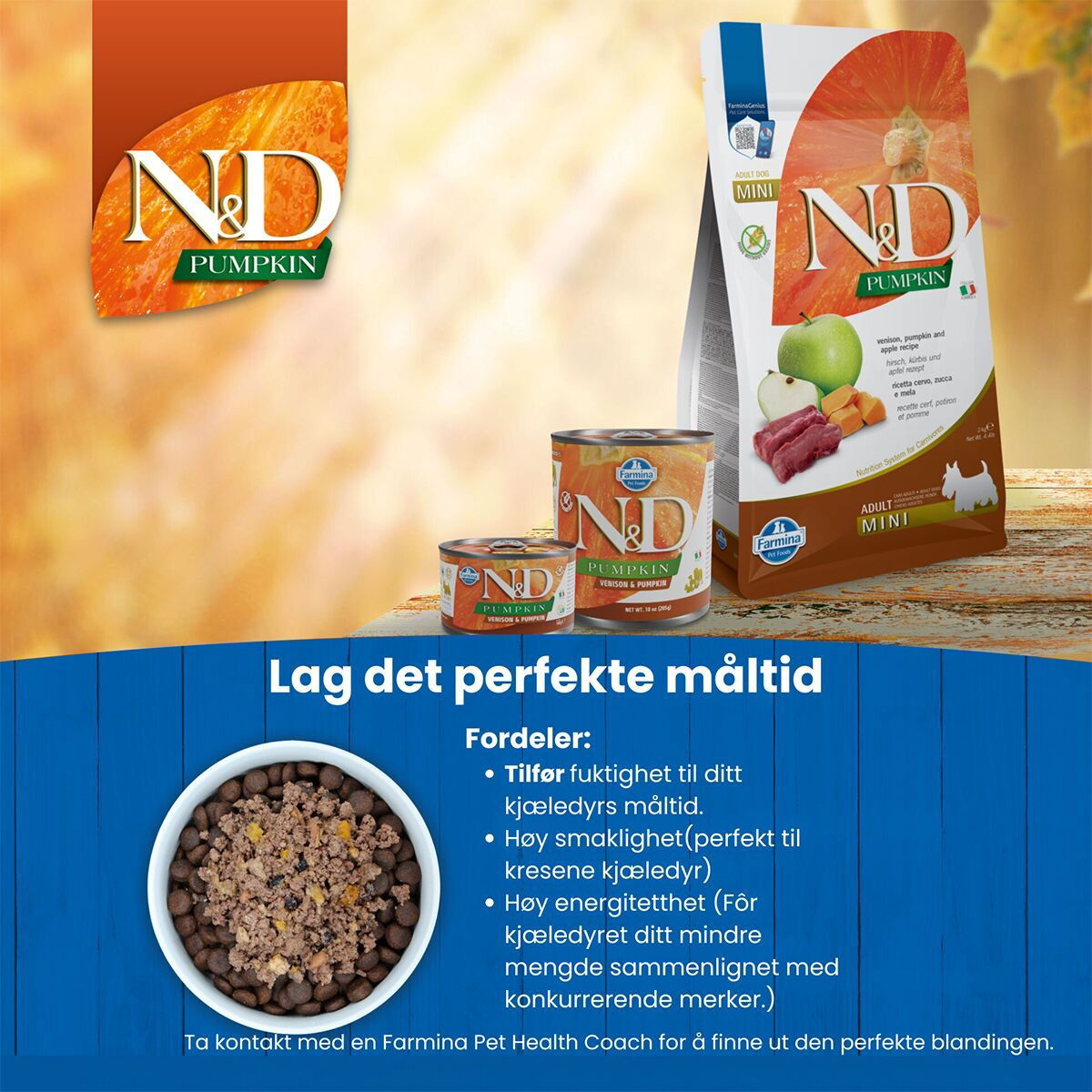 N&D Pumpkin Dog Venison&Apple M/L 12kg