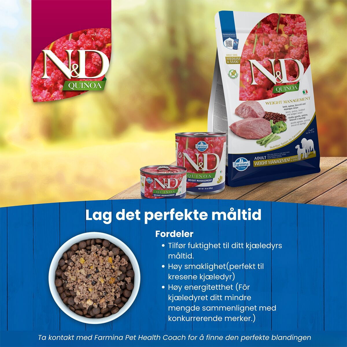 N&D Dog Quinoa Weight Management 285g