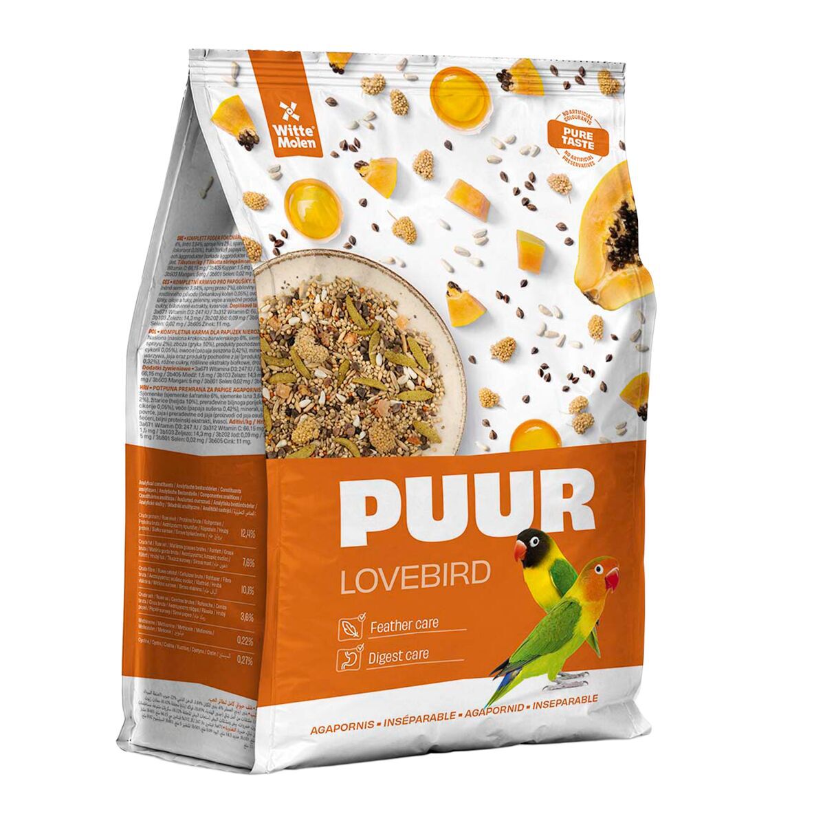 PUUR Lovebird Fuglemat til Dværgpapegøye 750 g
