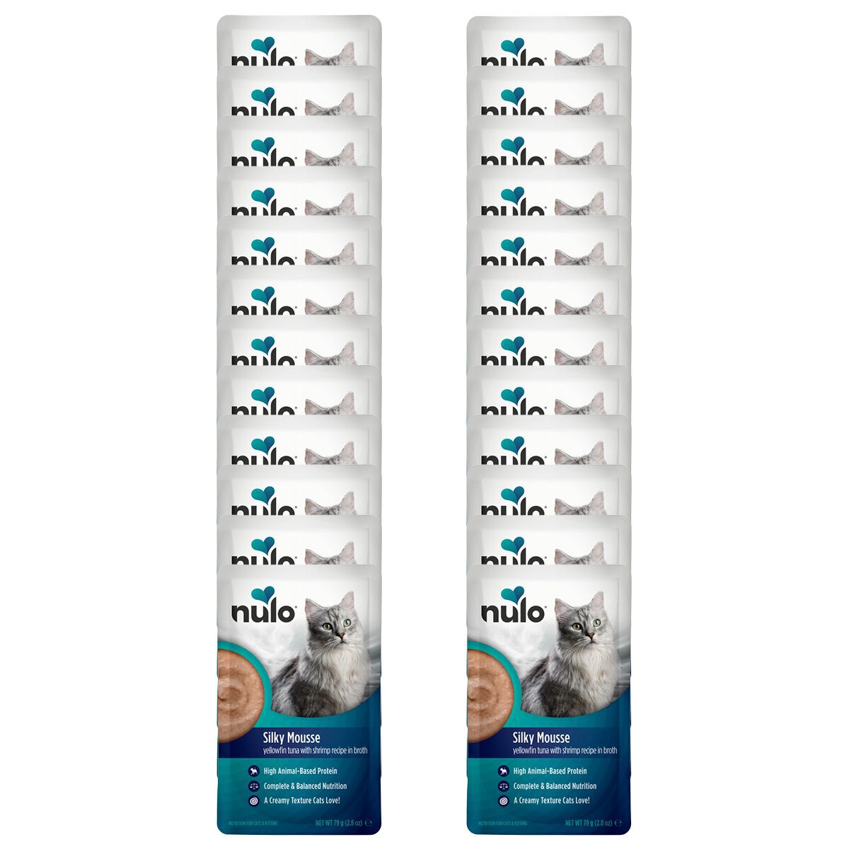 Nulo Silky Mousse Cat Yellowfin Tuna with Shrimp in Broth pouch 79g