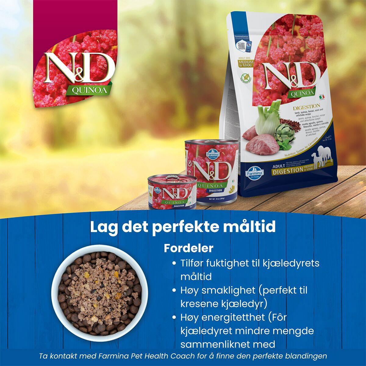 N&D Quinoa Dog Digest Lamb M/L 2,5kg