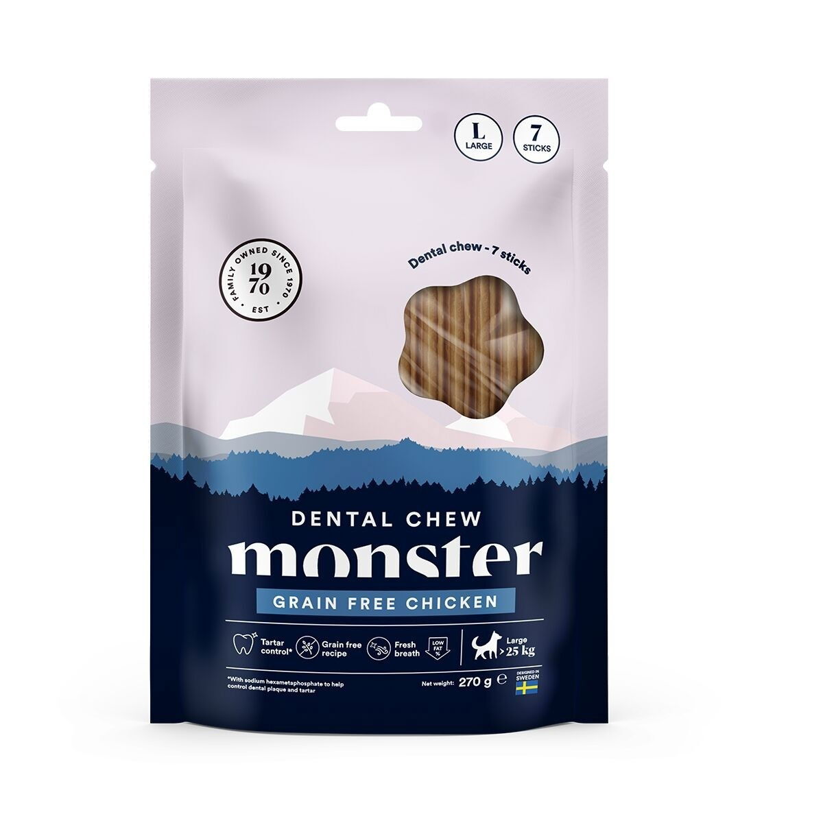 Monster Dog Dental Chew GF Chicken L