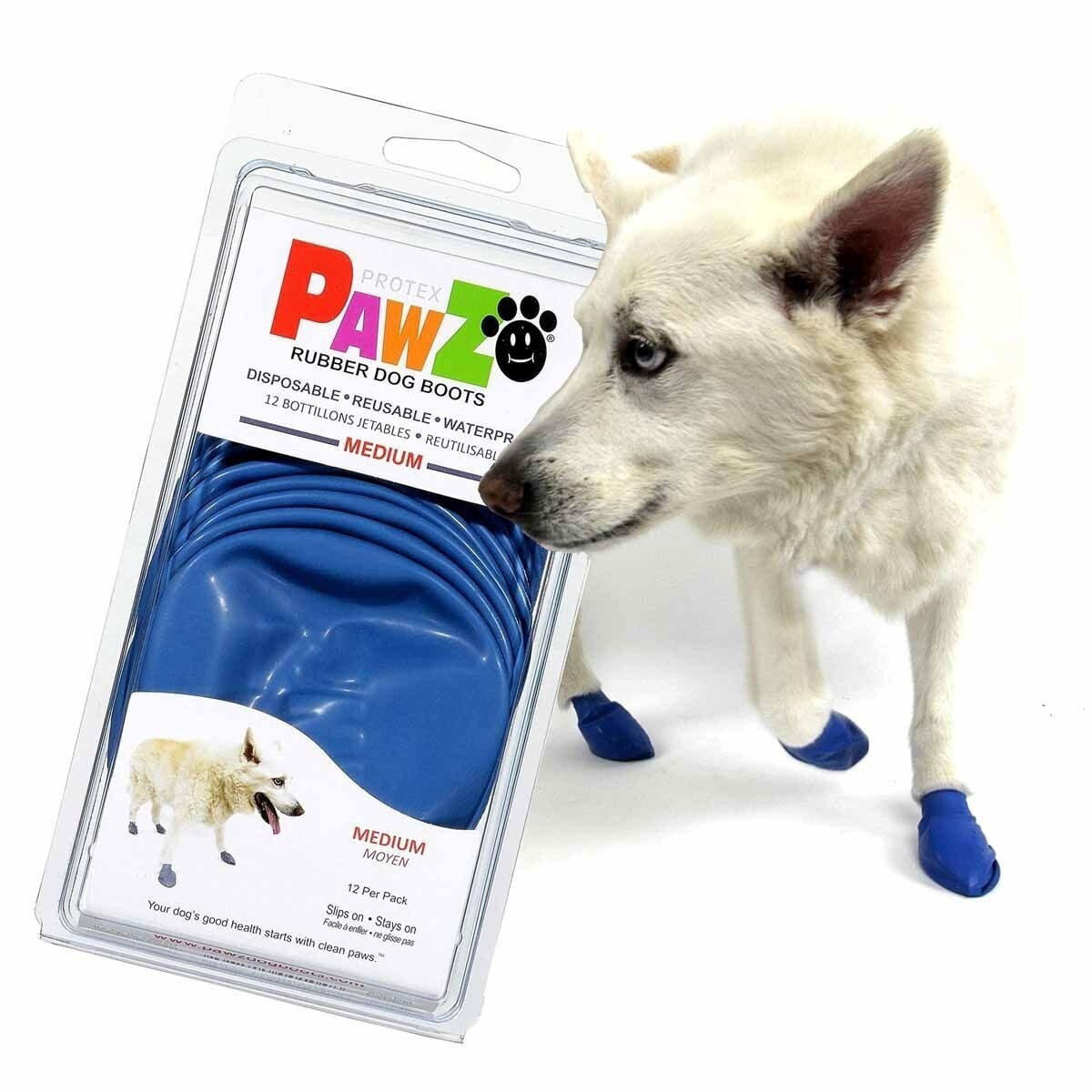 PawZ Hundesko Gummi 12-pakning M - Hundesko & Potesokker