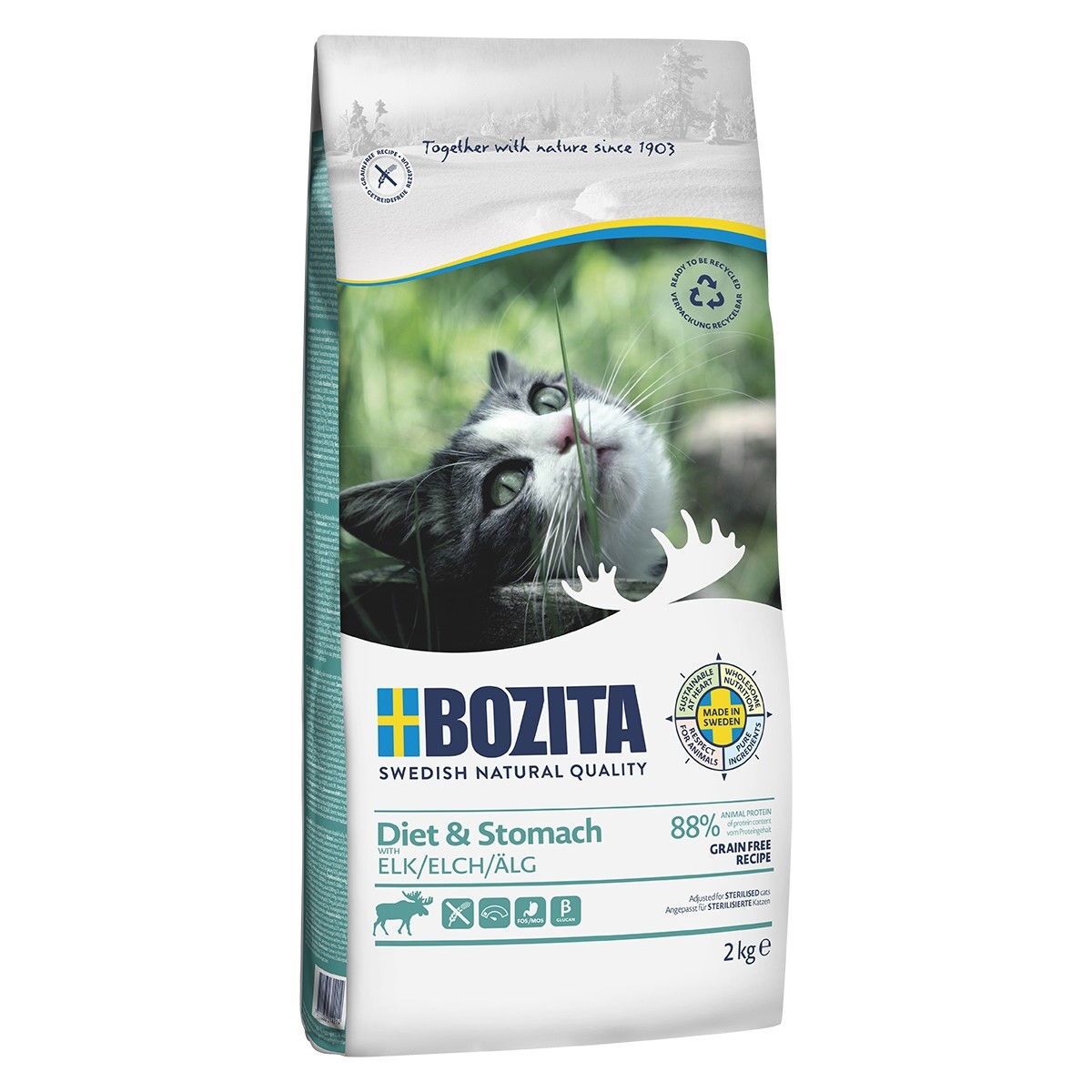 Bozita Cat Diet & Stomach Grain free Elk