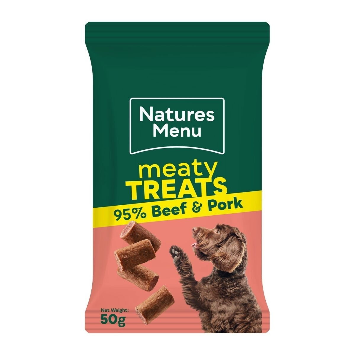 Natures Menu Hundegodbit Beef & Pork 50 g - Godbiter til hund