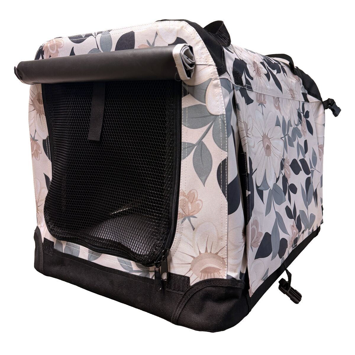 PetEasy Luxury Soft Transportbur Blomstret L - Transportbur til hund
