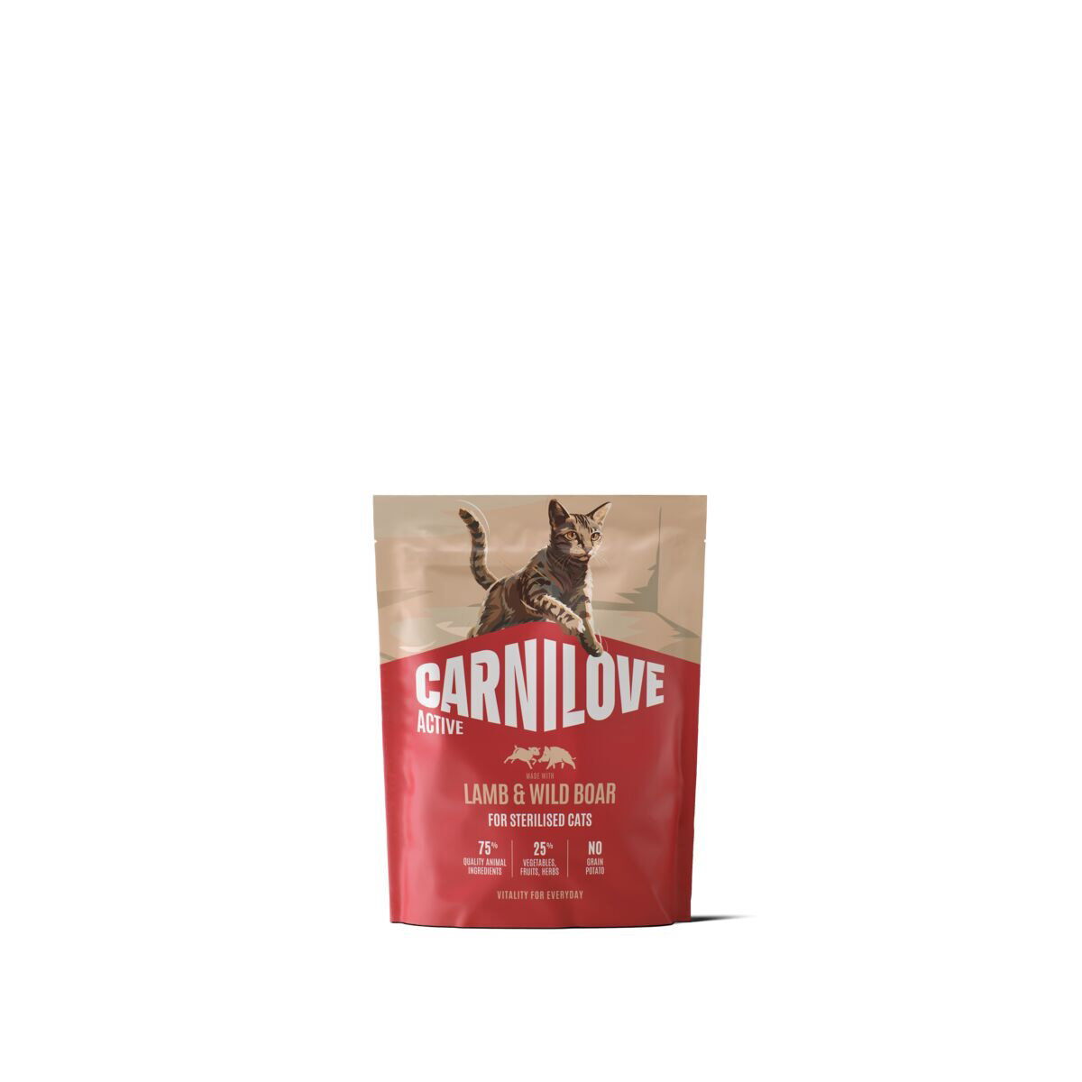 CARNILOVE ACTIVE cat dry made with lamb & wild boar for sterilised adult all breeds