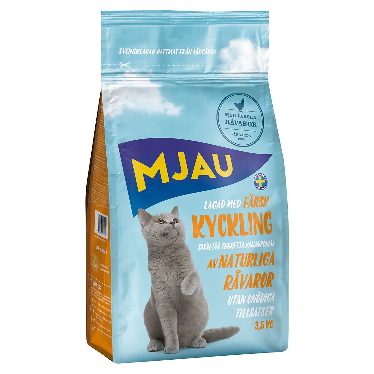 Mjau Kylling Tørrfôr til Katt 3,5 kg