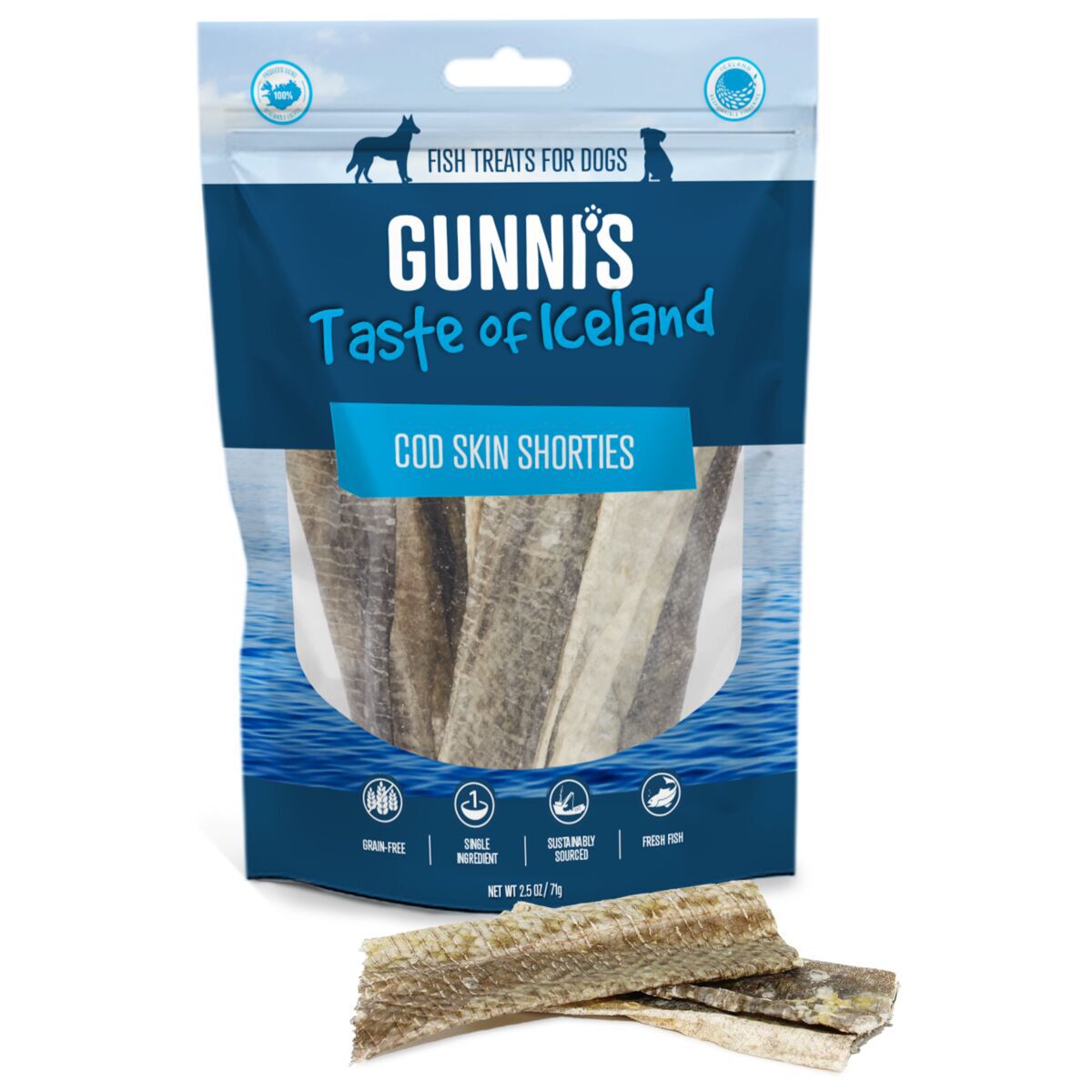 Gunni's Cod Skin Shorties Hundetygg 70 g - Hundebein