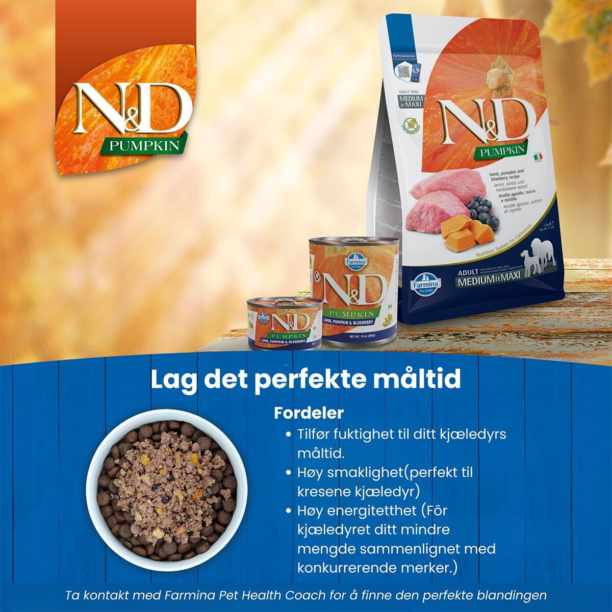 N&D Pumpkin Dog Lamb&Blueberr M/L 12kg