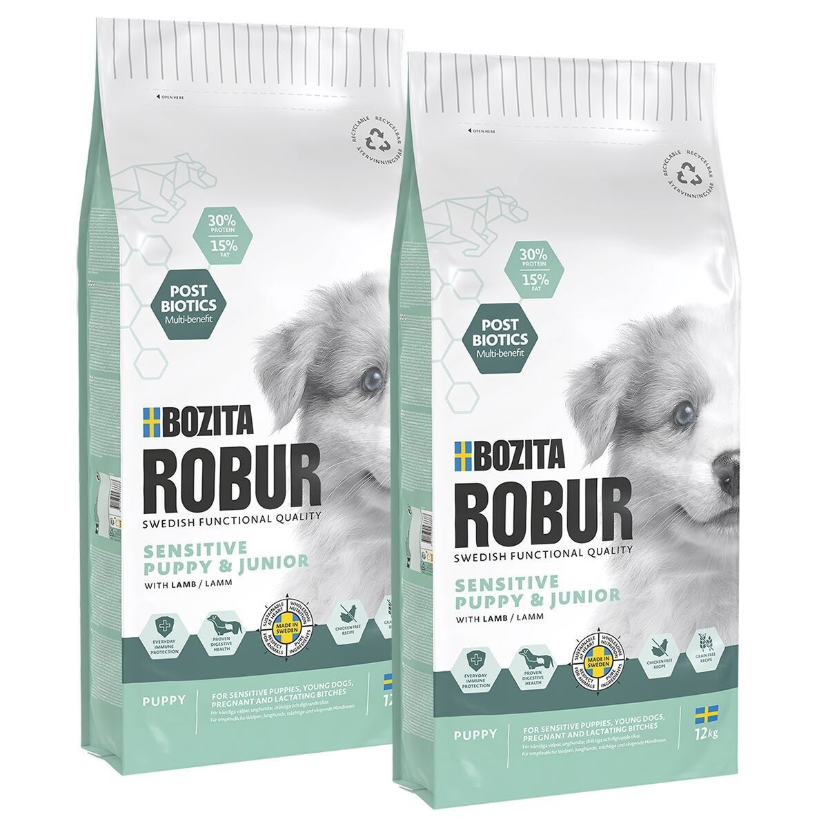 Bozita Robur Sensitive Grain Free Puppy 2x12 kg