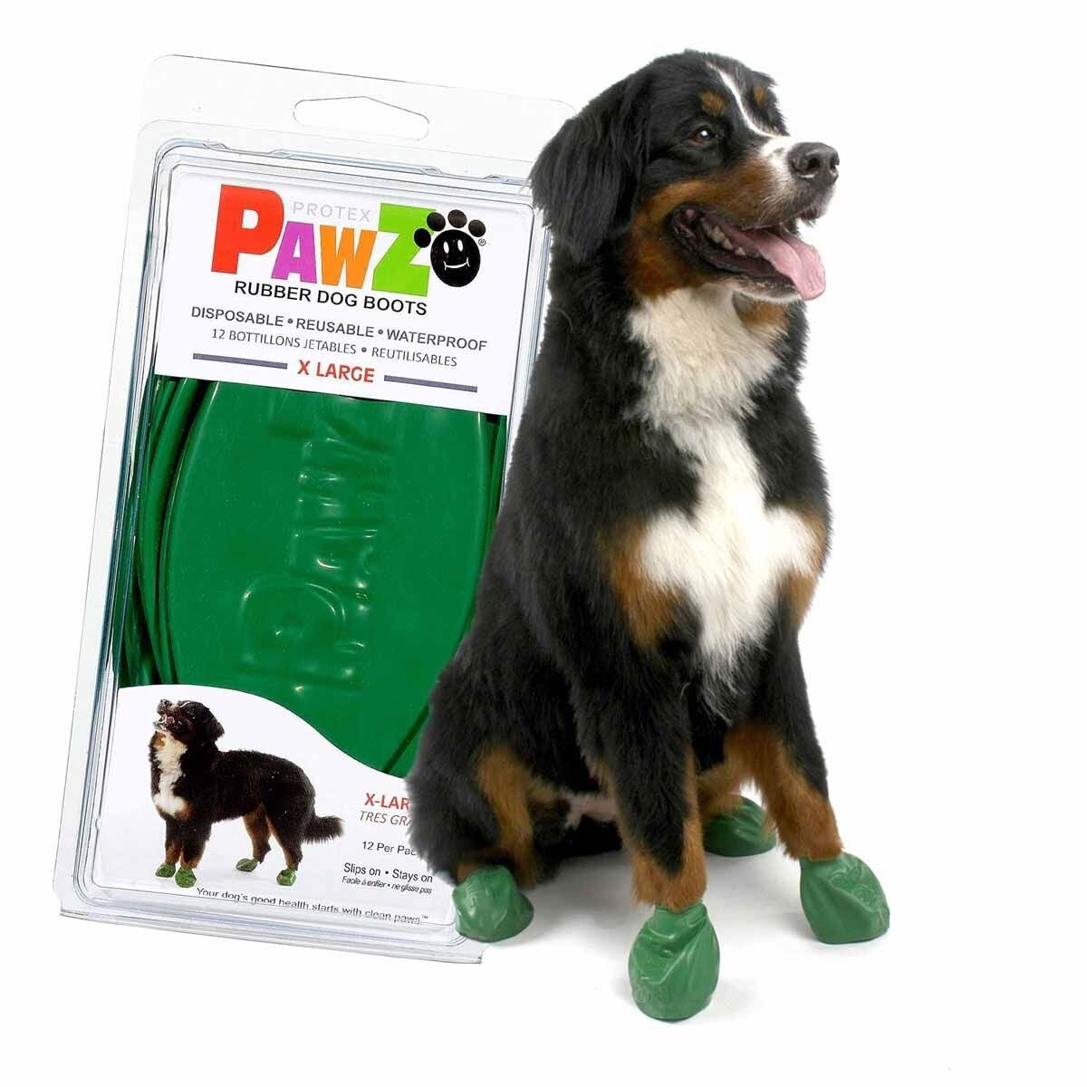 PawZ Hundesko Gummi 12-pakning XL - Hundesko & Potesokker